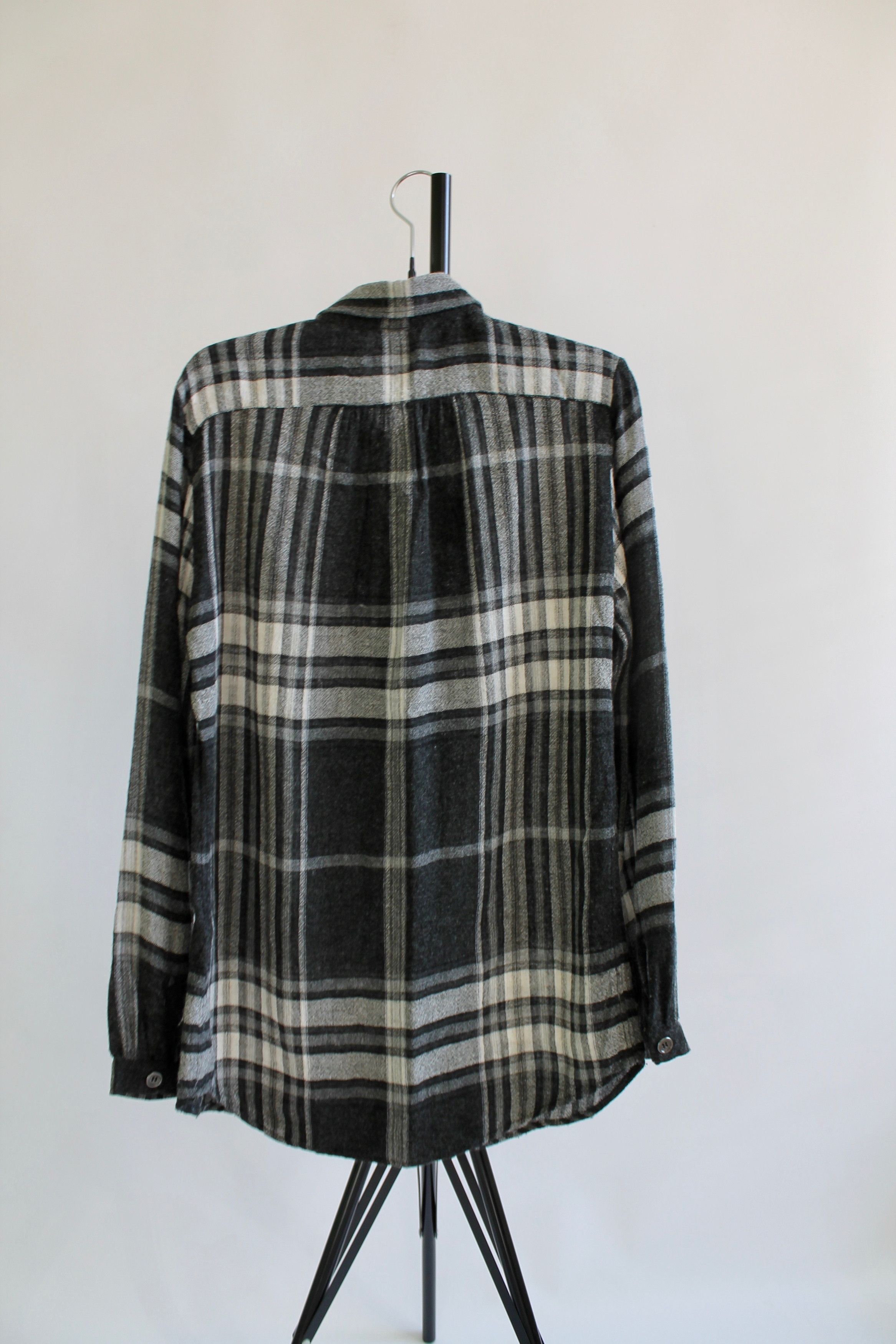 Burberry Burberry Brit Viscose Wool Long Shirt Tunic Plaid Checkered Size S / US 4 / IT 40 - 10 Thumbnail