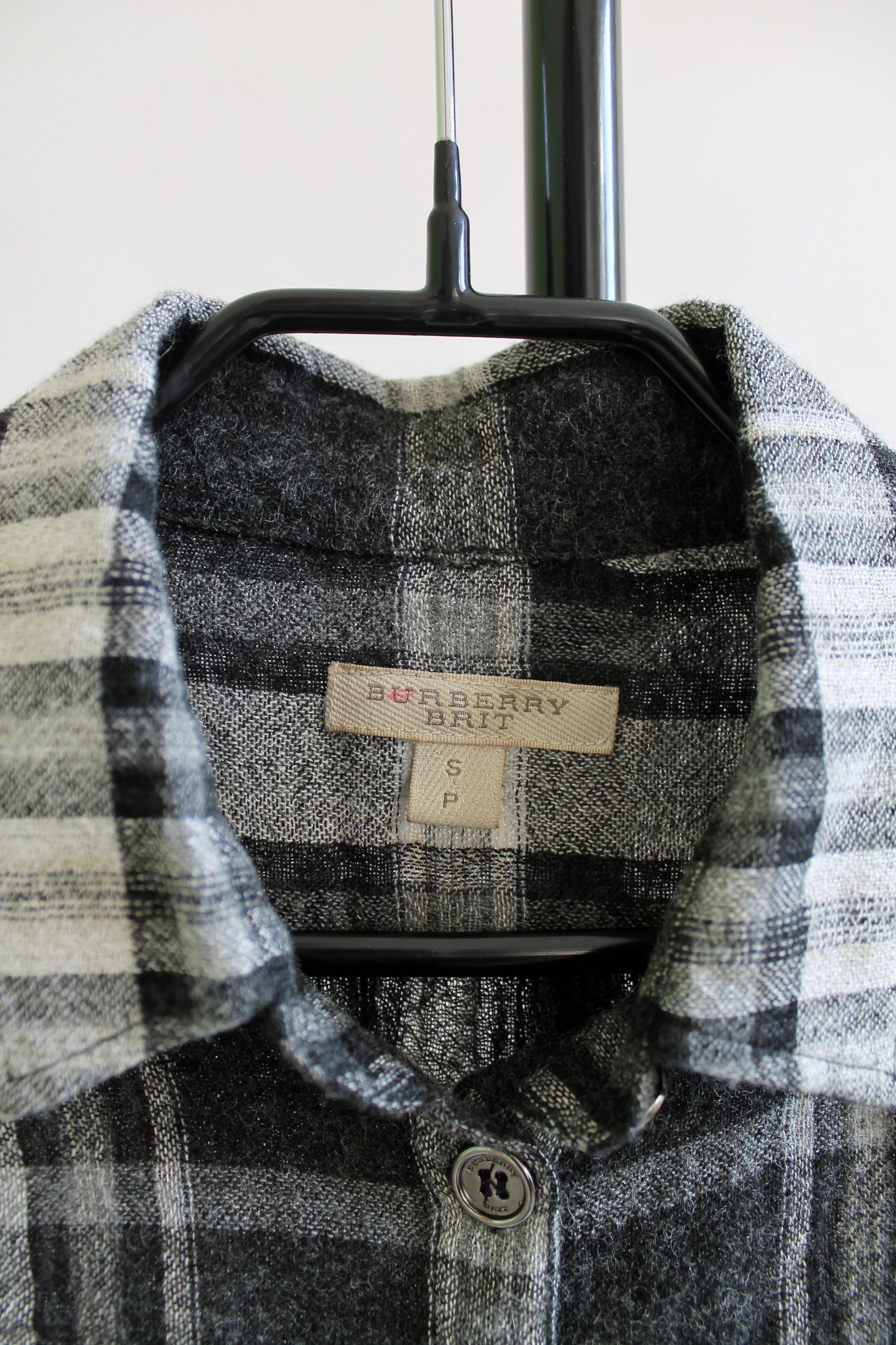 Burberry Burberry Brit Viscose Wool Long Shirt Tunic Plaid Checkered Size S / US 4 / IT 40 - 8 Thumbnail