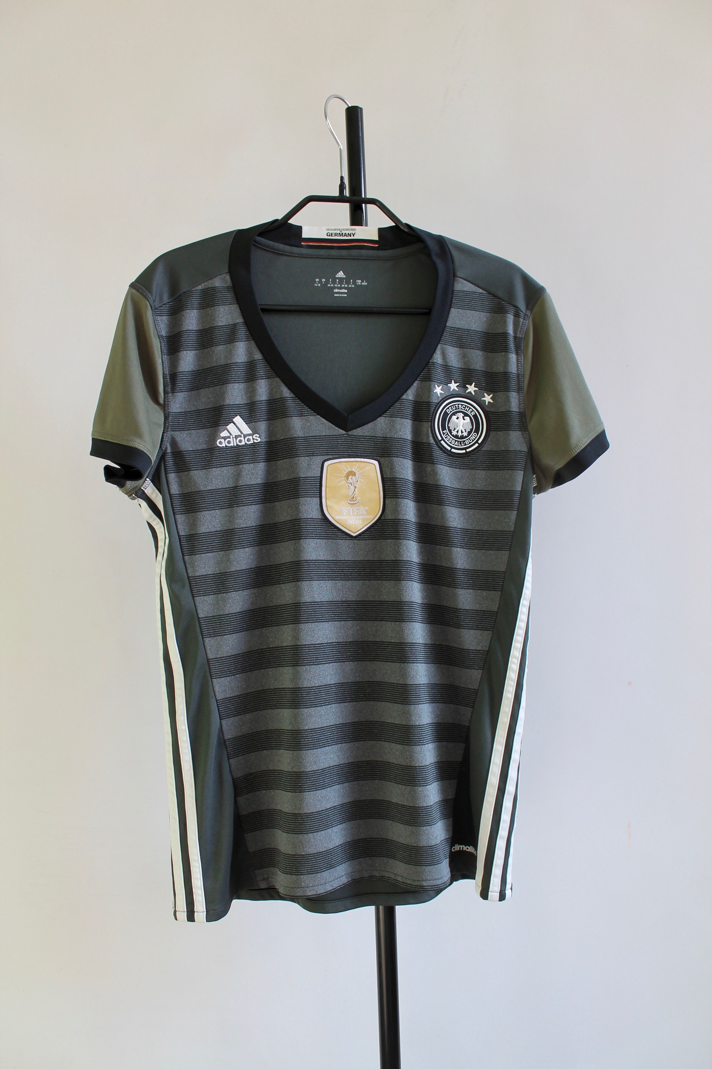 Adidas 2016 Adidas Germany soccer jersey away jersey Ladies Size L / US 10 / IT 46 - 1 Thumbnail