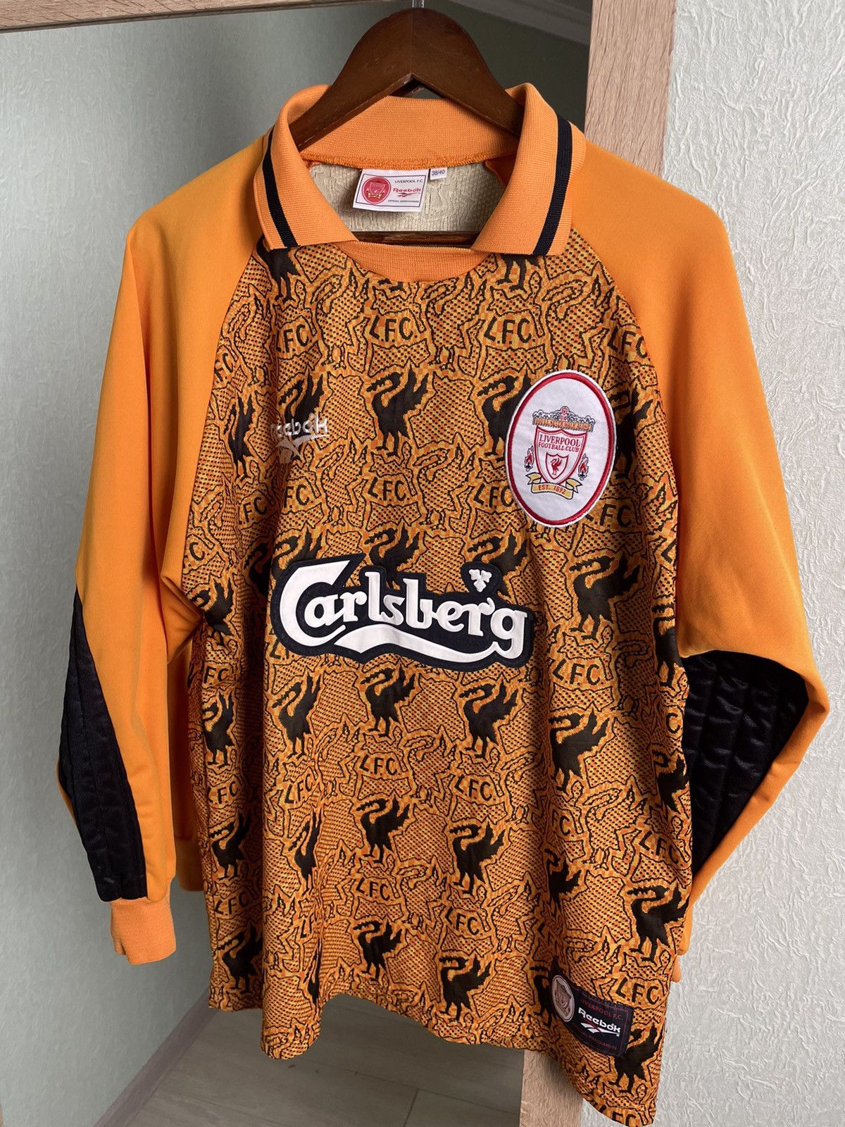 Reebok Vintage Reebok Carlsberg Liverpool jersey | Grailed
