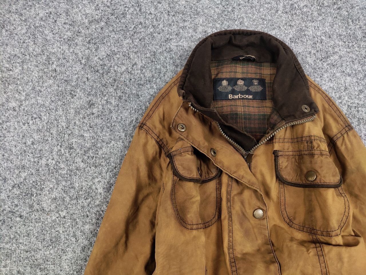 Barbour Barbour Women's E145 Retail Ladies Utility Wax Brown Jacket Size L / US 10 / IT 46 - 11 Thumbnail