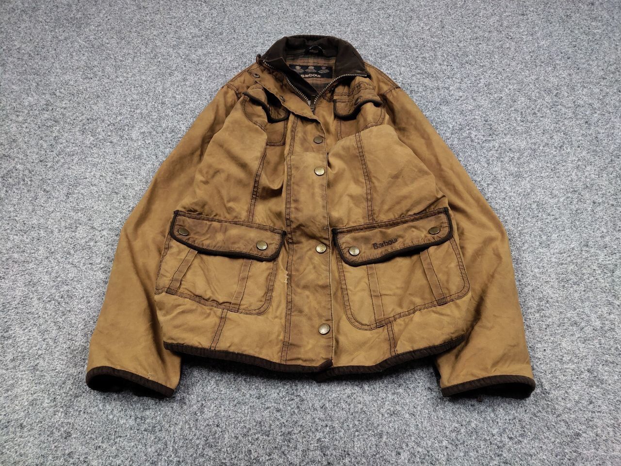 Barbour Barbour Women's E145 Retail Ladies Utility Wax Brown Jacket Size L / US 10 / IT 46 - 2 Thumbnail