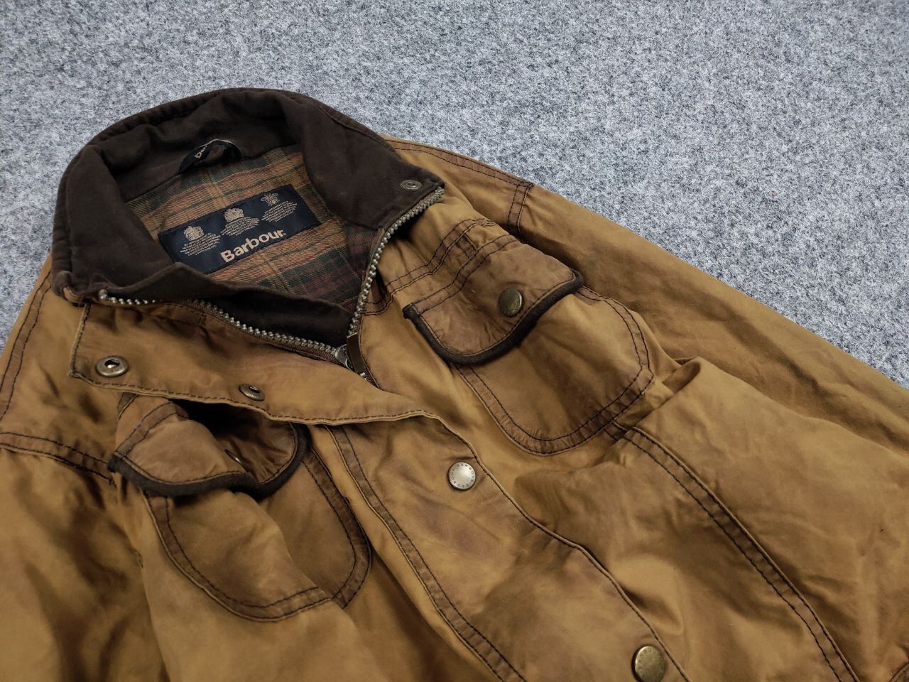 Barbour Barbour Women's E145 Retail Ladies Utility Wax Brown Jacket Size L / US 10 / IT 46 - 12 Thumbnail
