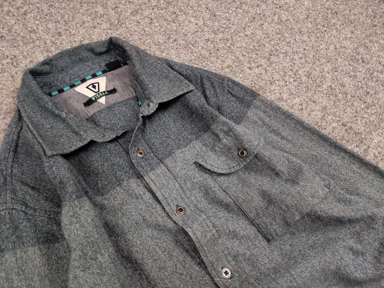 Flannel Vintage Vissla Mens Button Up Flannel Casual Shirt Size US L / EU 52-54 / 3 - 12 Thumbnail