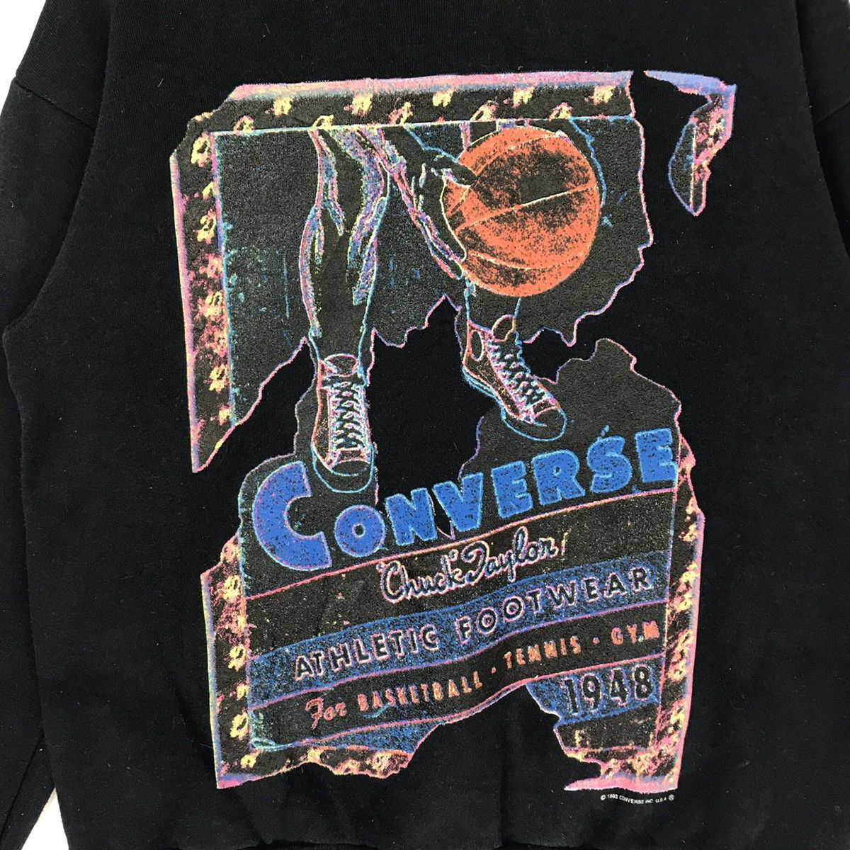 Converse Vintage Converse Sweatshirt Basketball Tennis 90s Sportwear Size US L / EU 52-54 / 3 - 2 Thumbnail