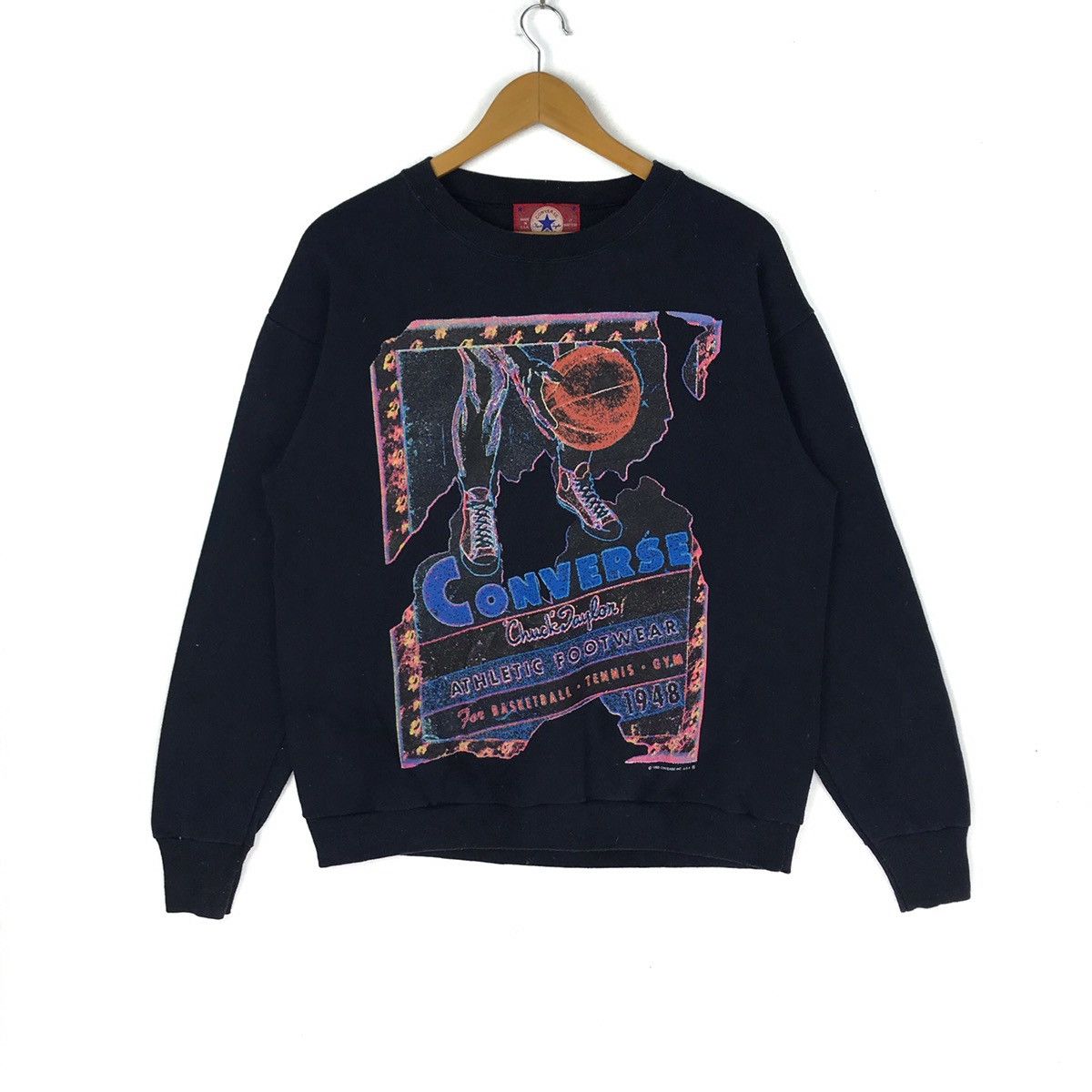 Converse Vintage Converse Sweatshirt Basketball Tennis 90s Sportwear Size US L / EU 52-54 / 3 - 1 Thumbnail