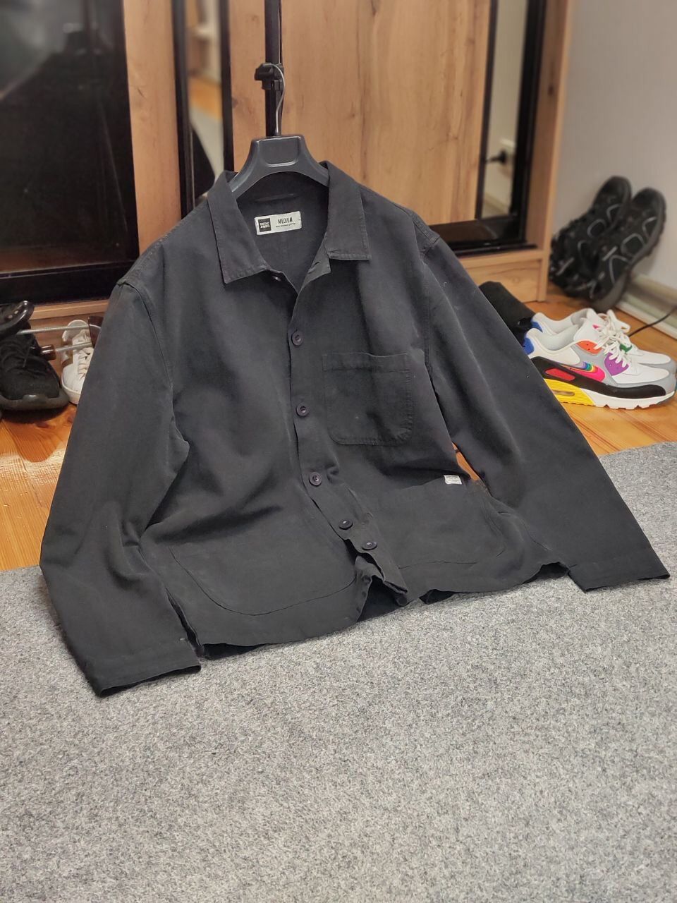 Japanese Brand Dedicated Organic Cotton Black Overshirt Pocket Jacket Size US M / EU 48-50 / 2 - 22 Thumbnail