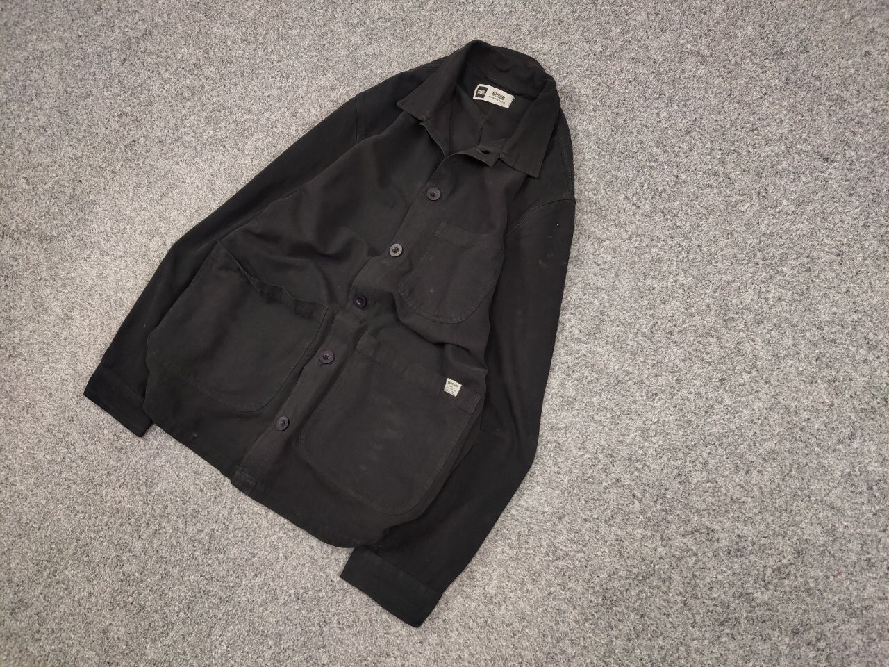 Japanese Brand Dedicated Organic Cotton Black Overshirt Pocket Jacket Size US M / EU 48-50 / 2 - 3 Thumbnail