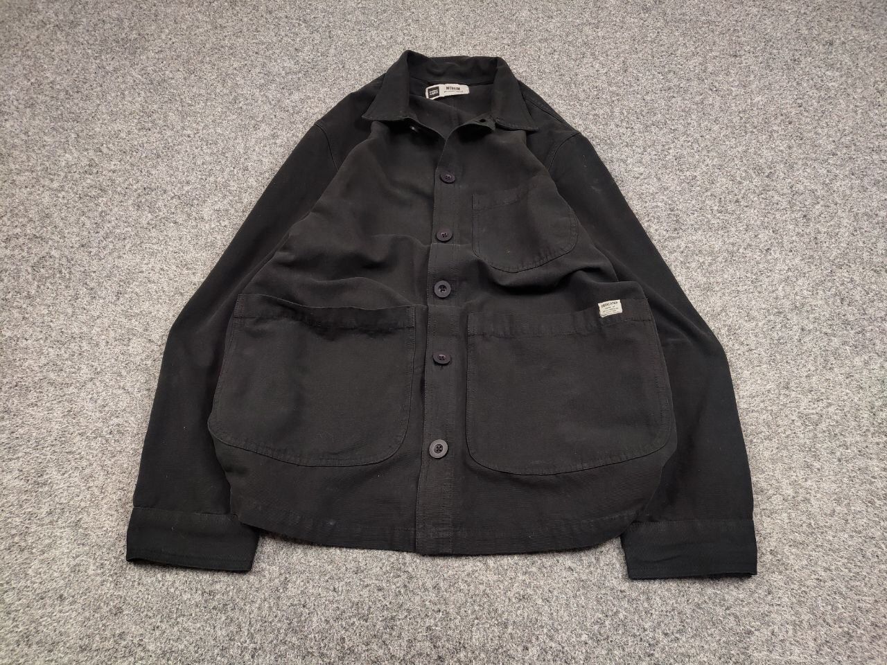 Japanese Brand Dedicated Organic Cotton Black Overshirt Pocket Jacket Size US M / EU 48-50 / 2 - 2 Thumbnail