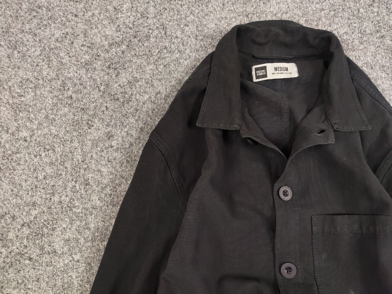Japanese Brand Dedicated Organic Cotton Black Overshirt Pocket Jacket Size US M / EU 48-50 / 2 - 11 Thumbnail
