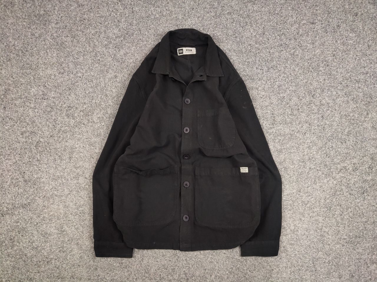 Japanese Brand Dedicated Organic Cotton Black Overshirt Pocket Jacket Size US M / EU 48-50 / 2 - 1 Thumbnail