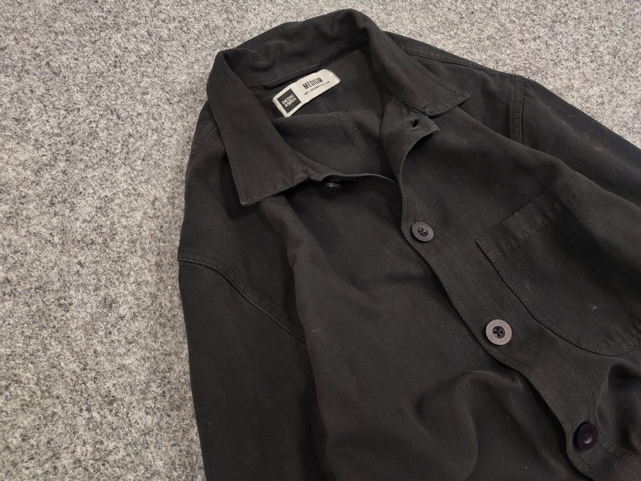 Japanese Brand Dedicated Organic Cotton Black Overshirt Pocket Jacket Size US M / EU 48-50 / 2 - 7 Thumbnail