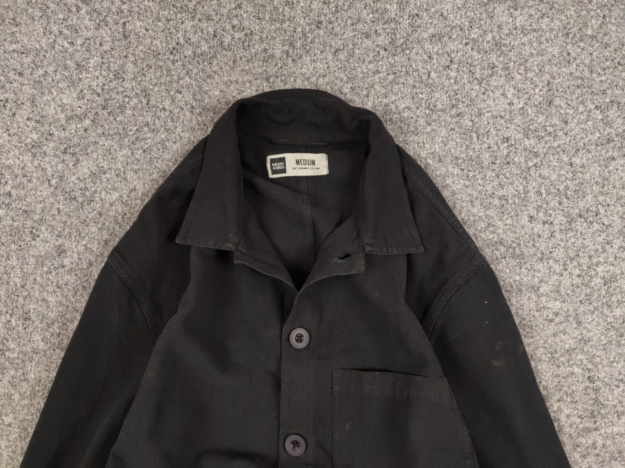 Japanese Brand Dedicated Organic Cotton Black Overshirt Pocket Jacket Size US M / EU 48-50 / 2 - 8 Thumbnail