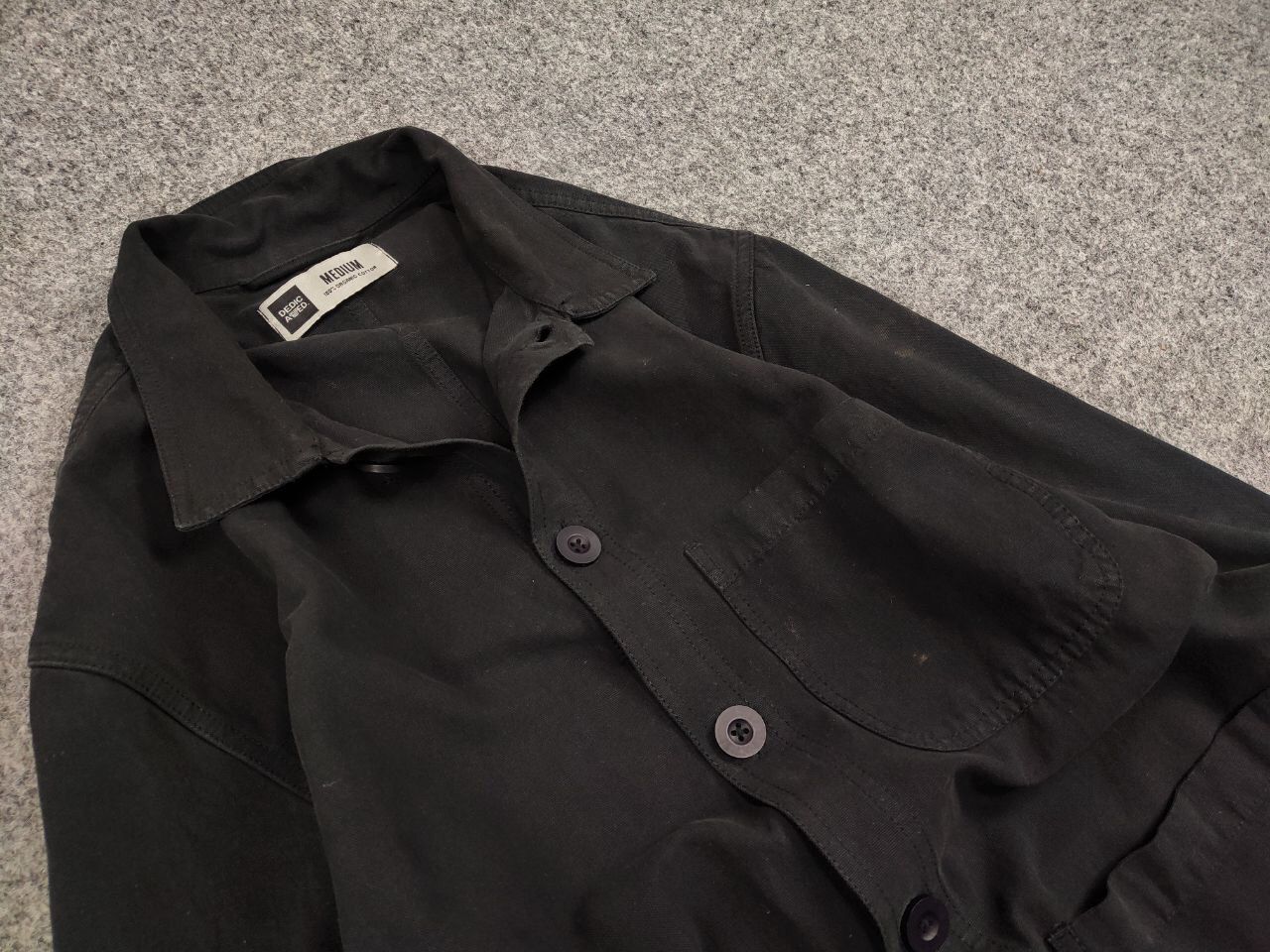 Japanese Brand Dedicated Organic Cotton Black Overshirt Pocket Jacket Size US M / EU 48-50 / 2 - 12 Thumbnail