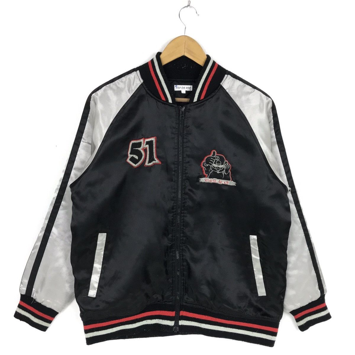 Japanese Brand Vintage Varsity Jacket Pop On Pop Boogie Varsity Sweater Size US L / EU 52-54 / 3 - 2 Thumbnail