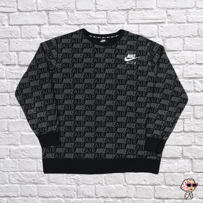 Nike air all over print crew sweatshirt hot sale