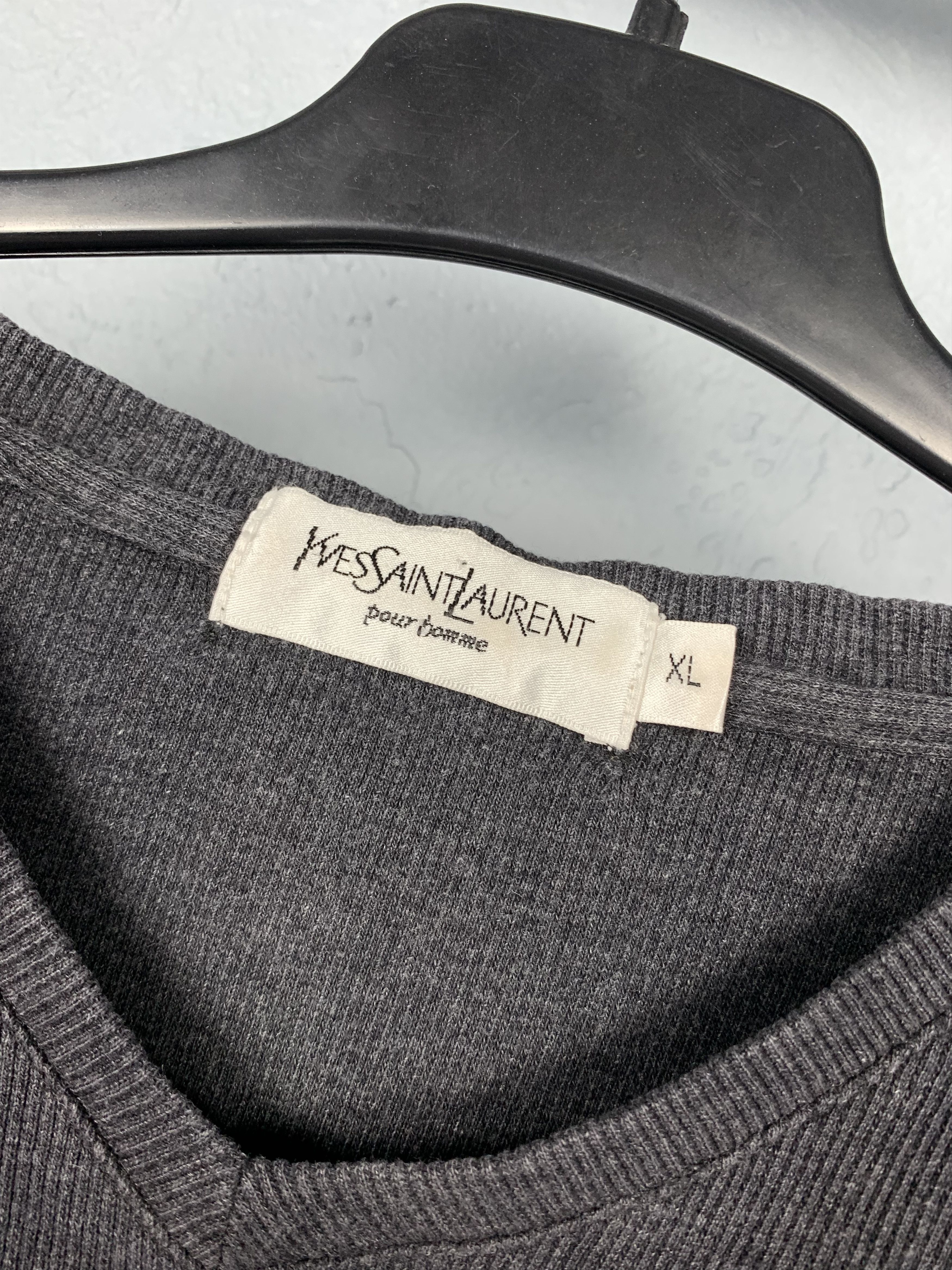 Yves Saint Laurent Yves Saint Laurent YSL Vintage Mens V-neck Sweater Size US XL / EU 56 / 4 - 3 Thumbnail