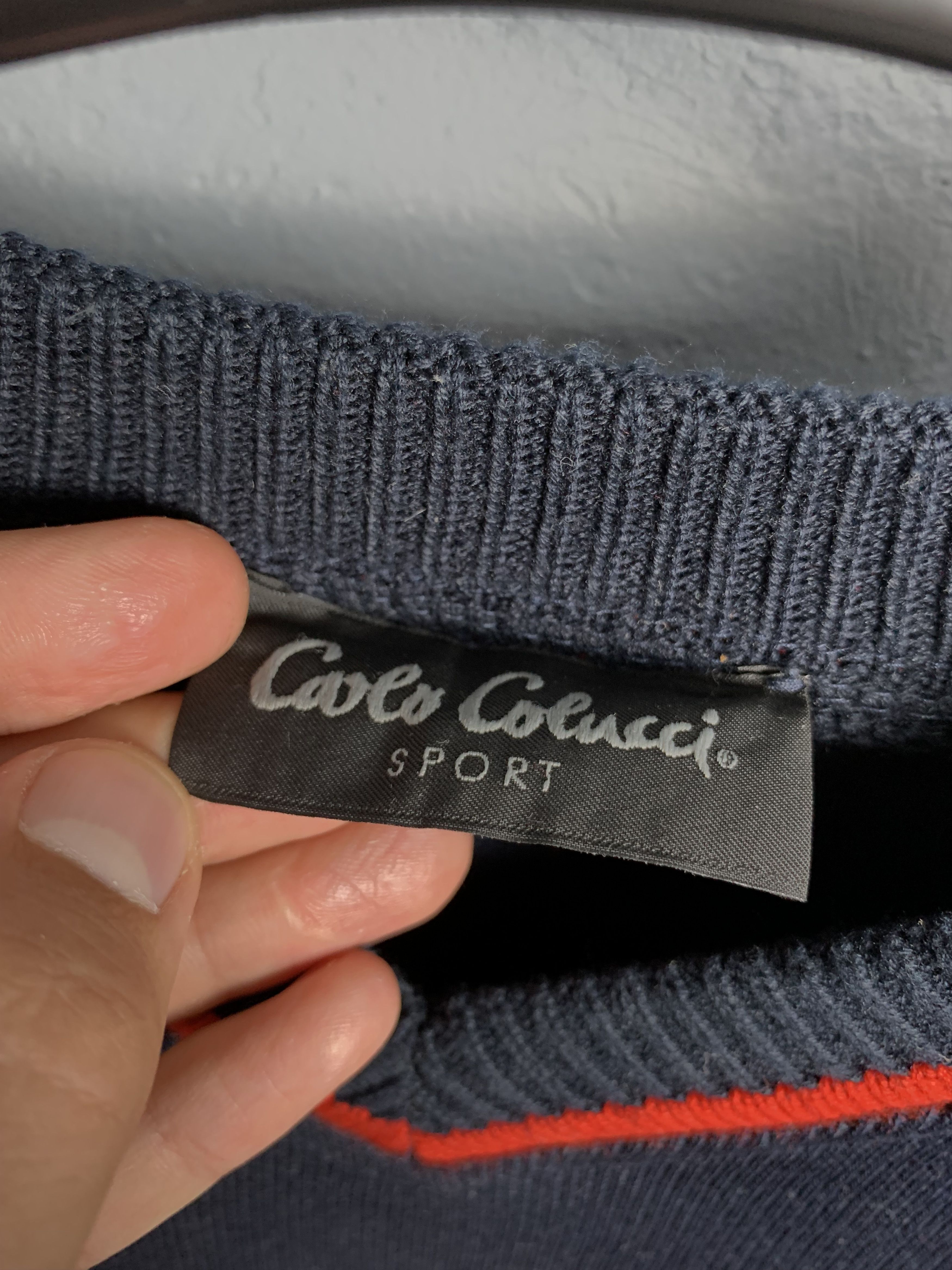 Carlo Colucci × Vintage Carlo Colucci Sport Vintage Mens Knit Sweater Coogi style Size US S / EU 44-46 / 1 - 4 Thumbnail