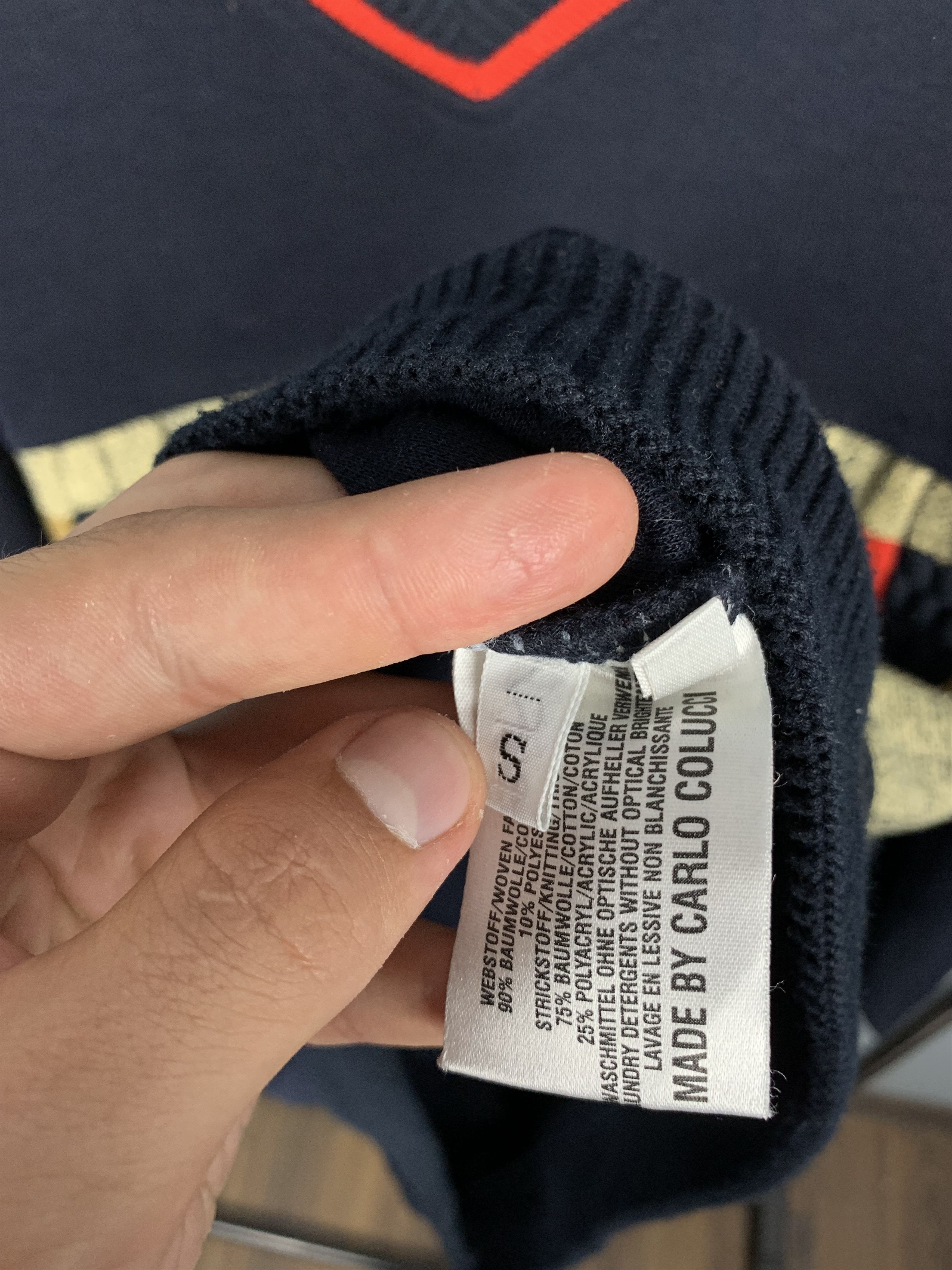 Carlo Colucci × Vintage Carlo Colucci Sport Vintage Mens Knit Sweater Coogi style Size US S / EU 44-46 / 1 - 5 Thumbnail