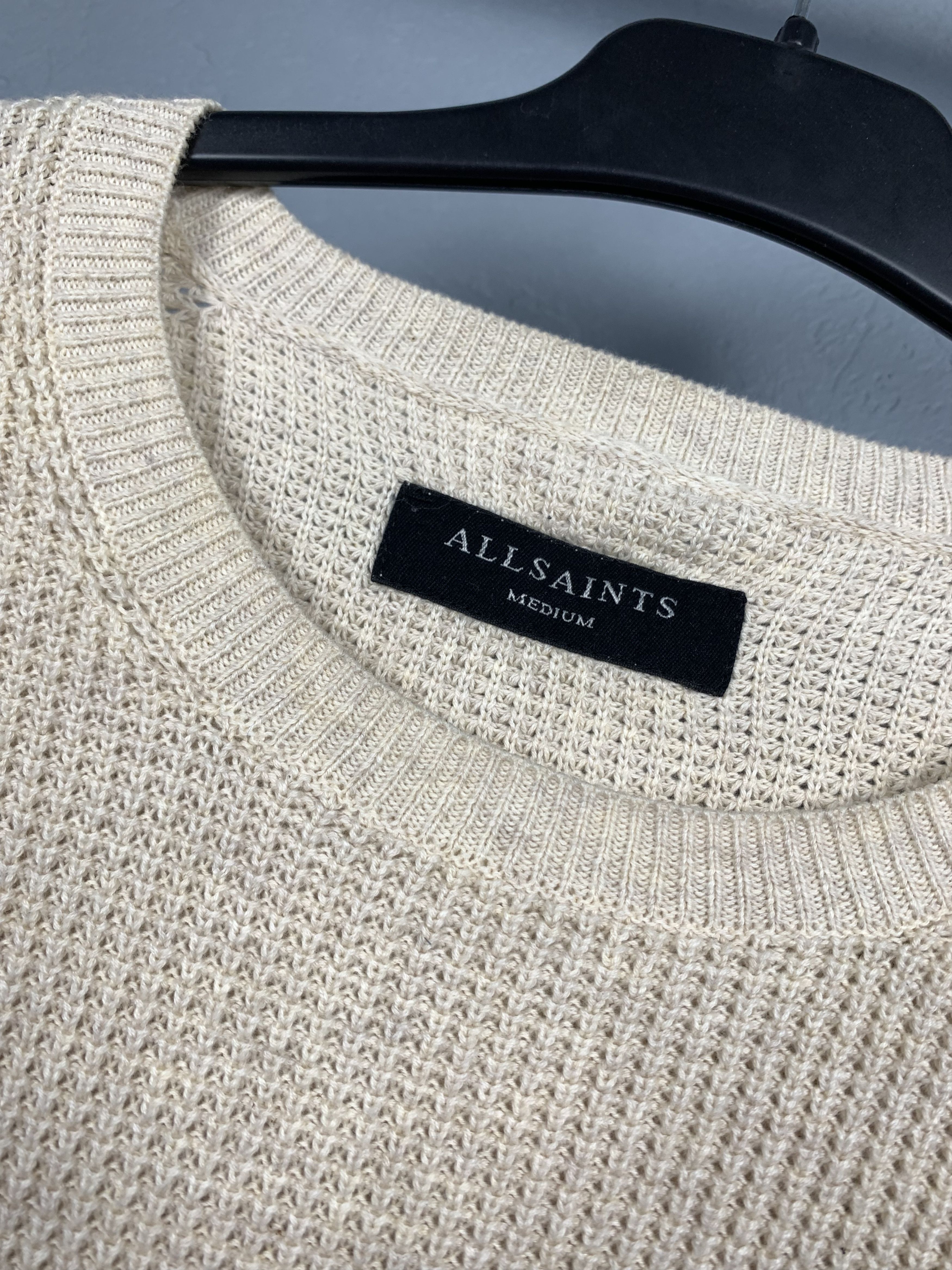 Allsaints Allsaints Mens Trias Crew Neck Cotton Knit Sweater Size US M / EU 48-50 / 2 - 3 Thumbnail
