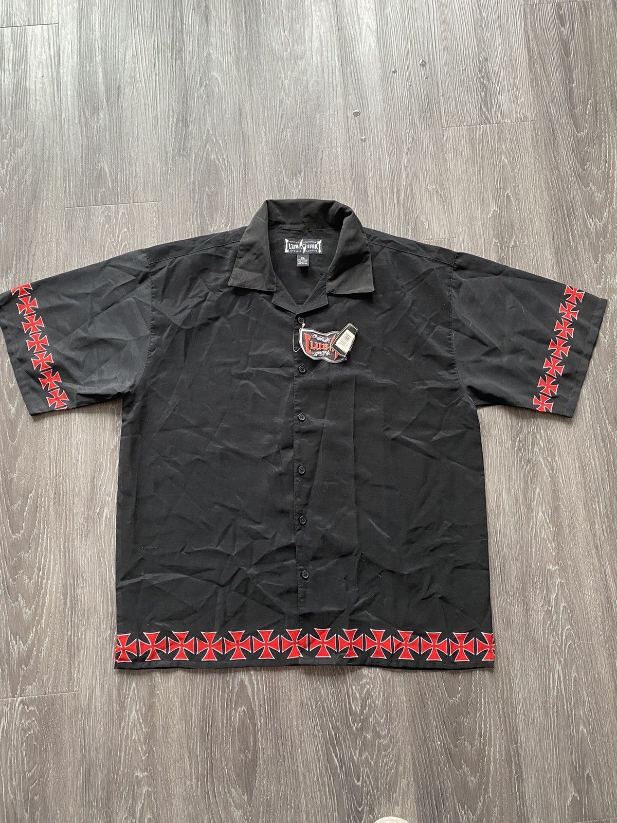 Steve And Barrys NWT Club Shirt Cross Short Sleeve button up Shirt Brand New Size US XL / EU 56 / 4 - 1 Thumbnail