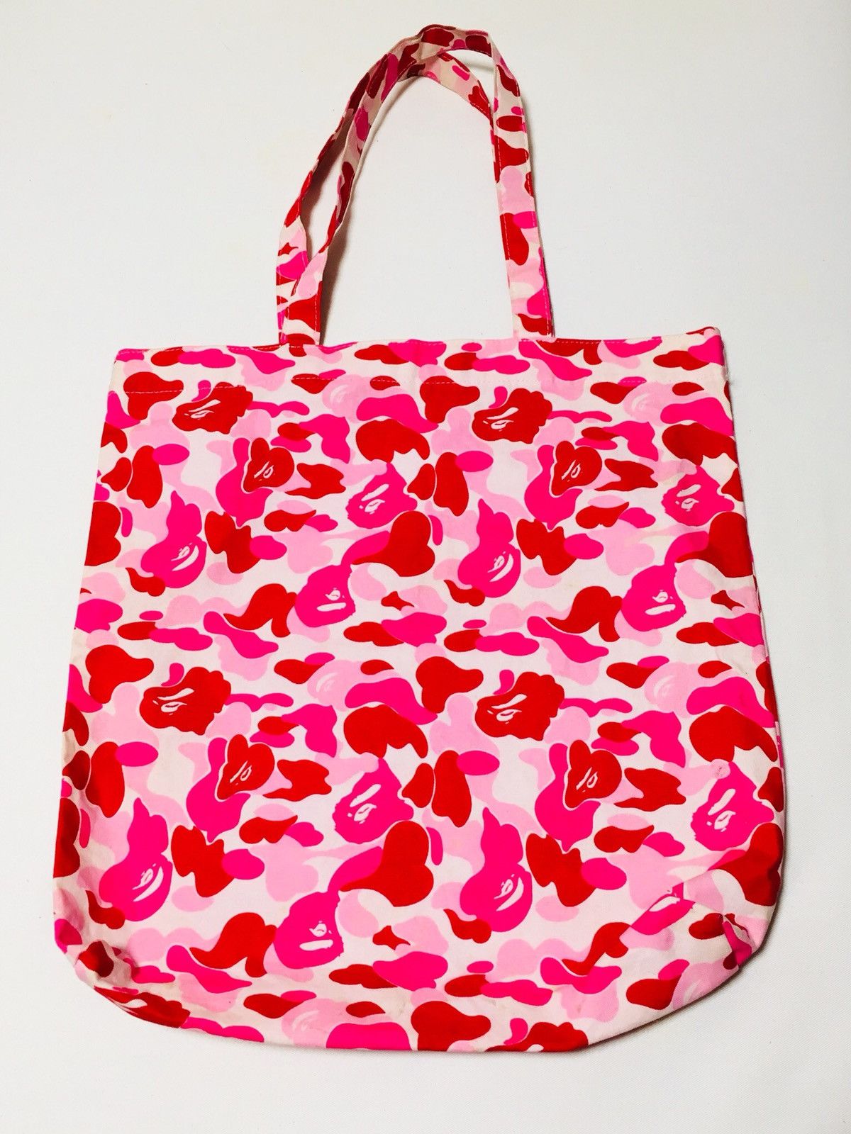 Bape Shoulder Bag Tote Pink ABC Monkey Camo A Bathing Ape Grailed