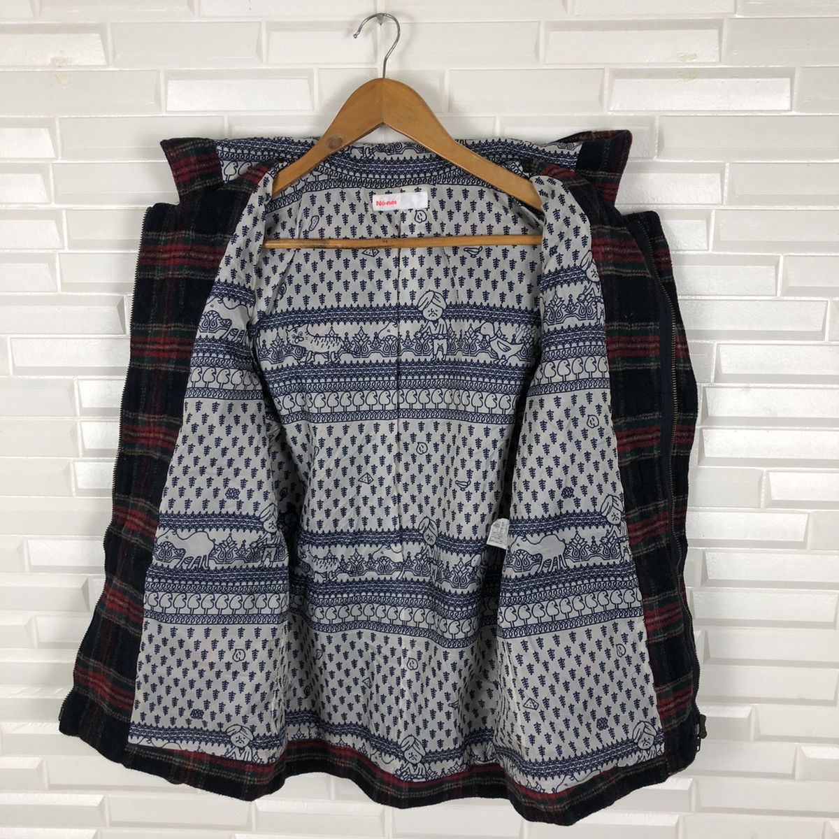 Issey Miyake NE NET BY ISSEY MIYAKE FLANNEL HOODIE JACKET Size US M / EU 48-50 / 2 - 11 Thumbnail