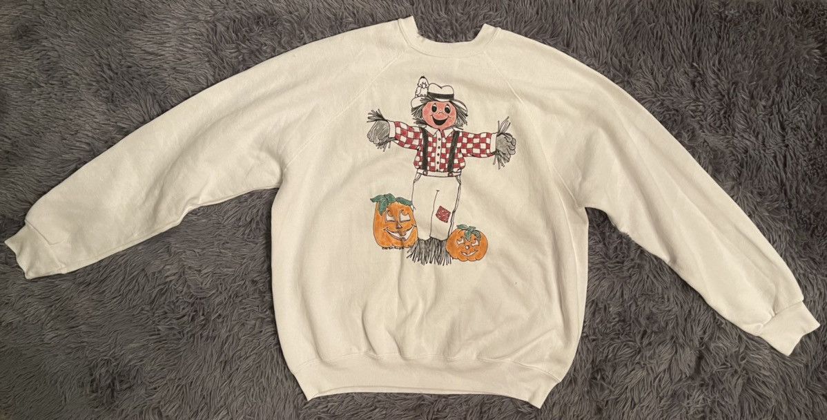 Tultex × Vintage Tultex 1991 vintage scarecrow print 90s sweatshirt Size US XL / EU 56 / 4 - 2 Thumbnail