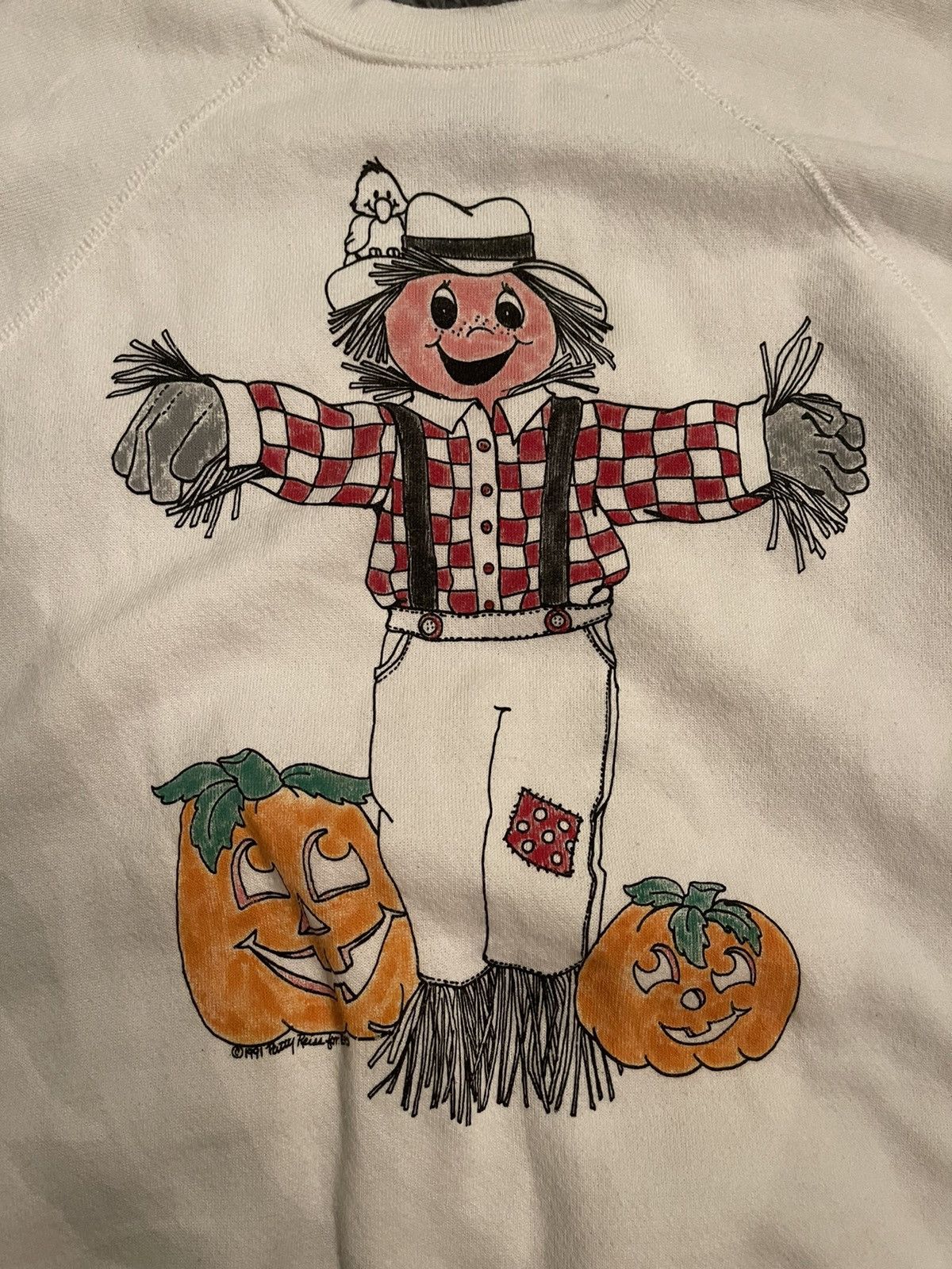 Tultex × Vintage Tultex 1991 vintage scarecrow print 90s sweatshirt Size US XL / EU 56 / 4 - 4 Thumbnail