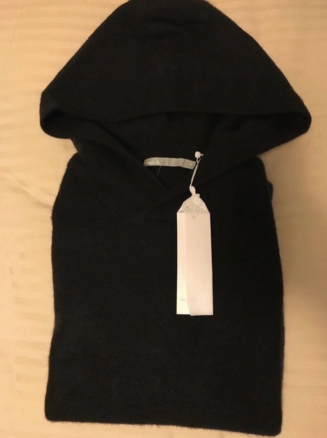 image of Vince Cashmere Hoodie in Black, Men's (Size Medium)