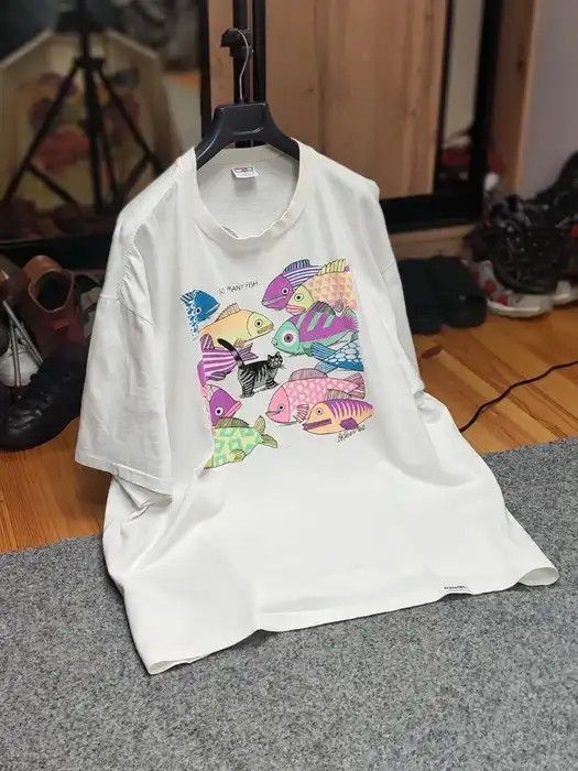 Other Vintage 90's Crazy Shirts Hawaii So many Fish USA T Shirt Size US XL / EU 56 / 4 - 10 Thumbnail