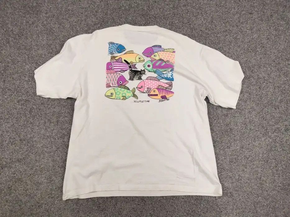 Other Vintage 90's Crazy Shirts Hawaii So many Fish USA T Shirt Size US XL / EU 56 / 4 - 4 Thumbnail