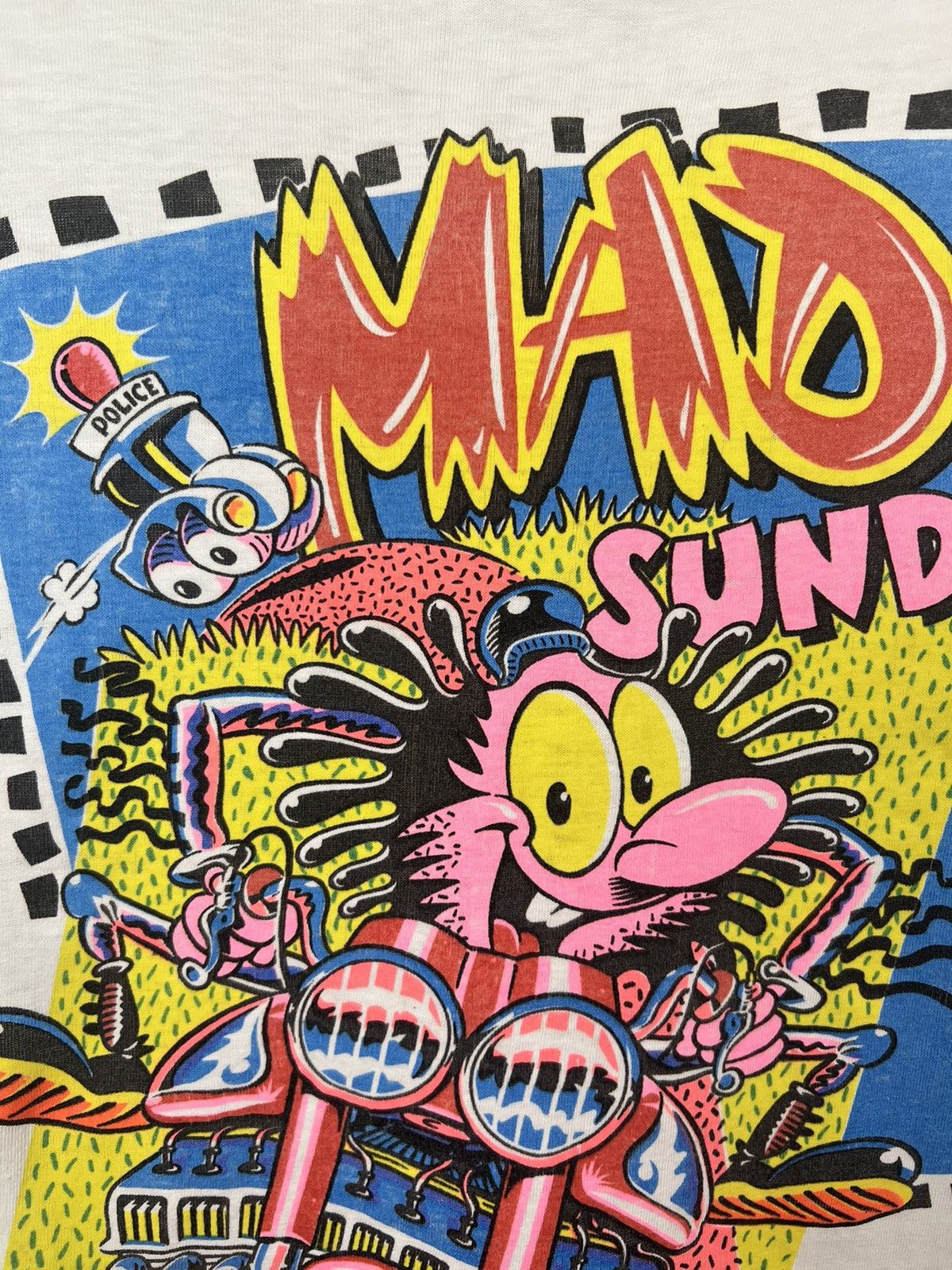 Vintage Vintage 90s Art Mad Sunday Only The Fast Survive Size US M / EU 48-50 / 2 - 7 Thumbnail
