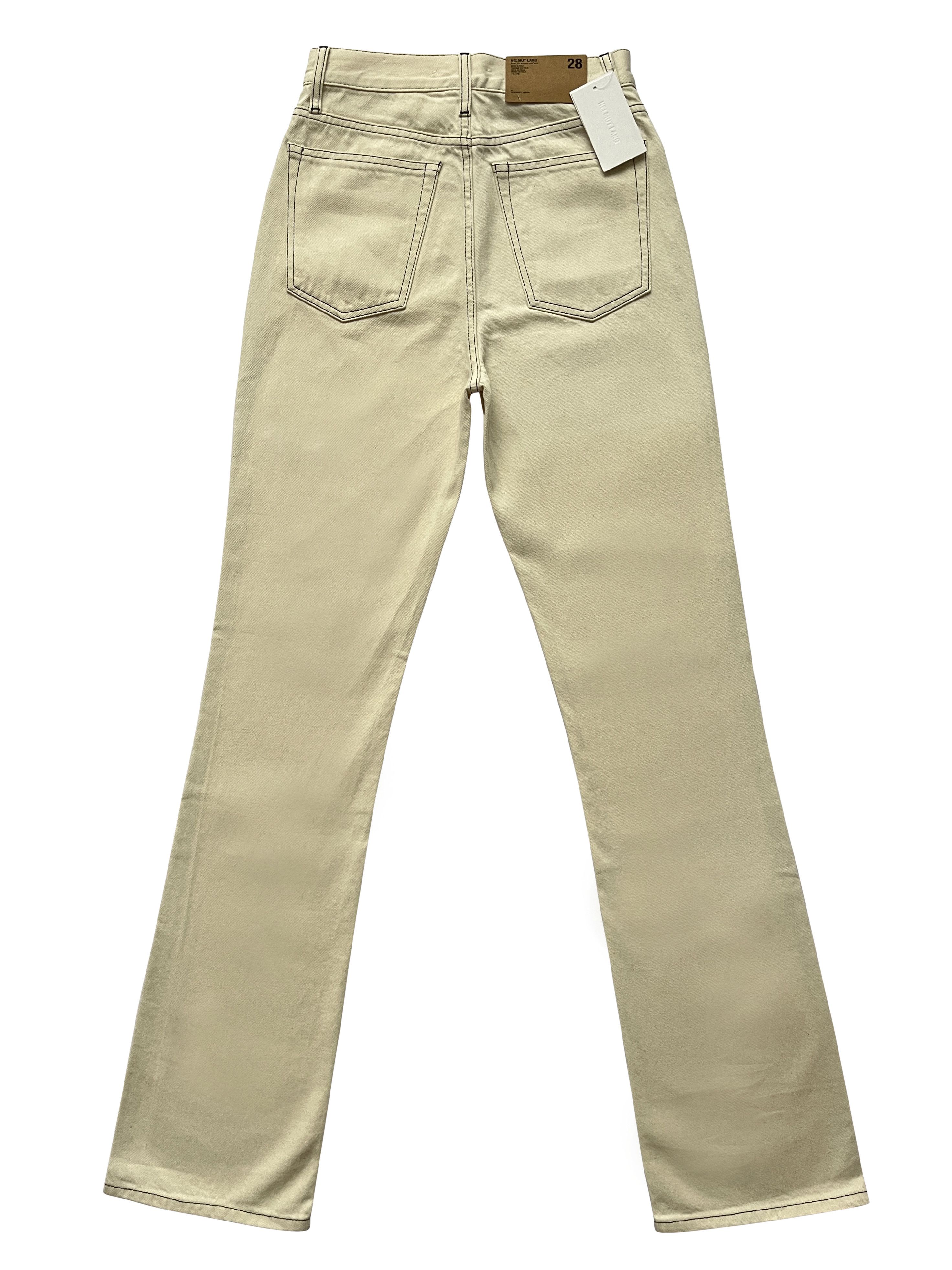 Helmut Lang ⚡️QUICK SALE⚡️Helmut Lang Natural Cream Bootcut Denim Jeans Size 28" / US 6 / IT 42 - 2 Thumbnail