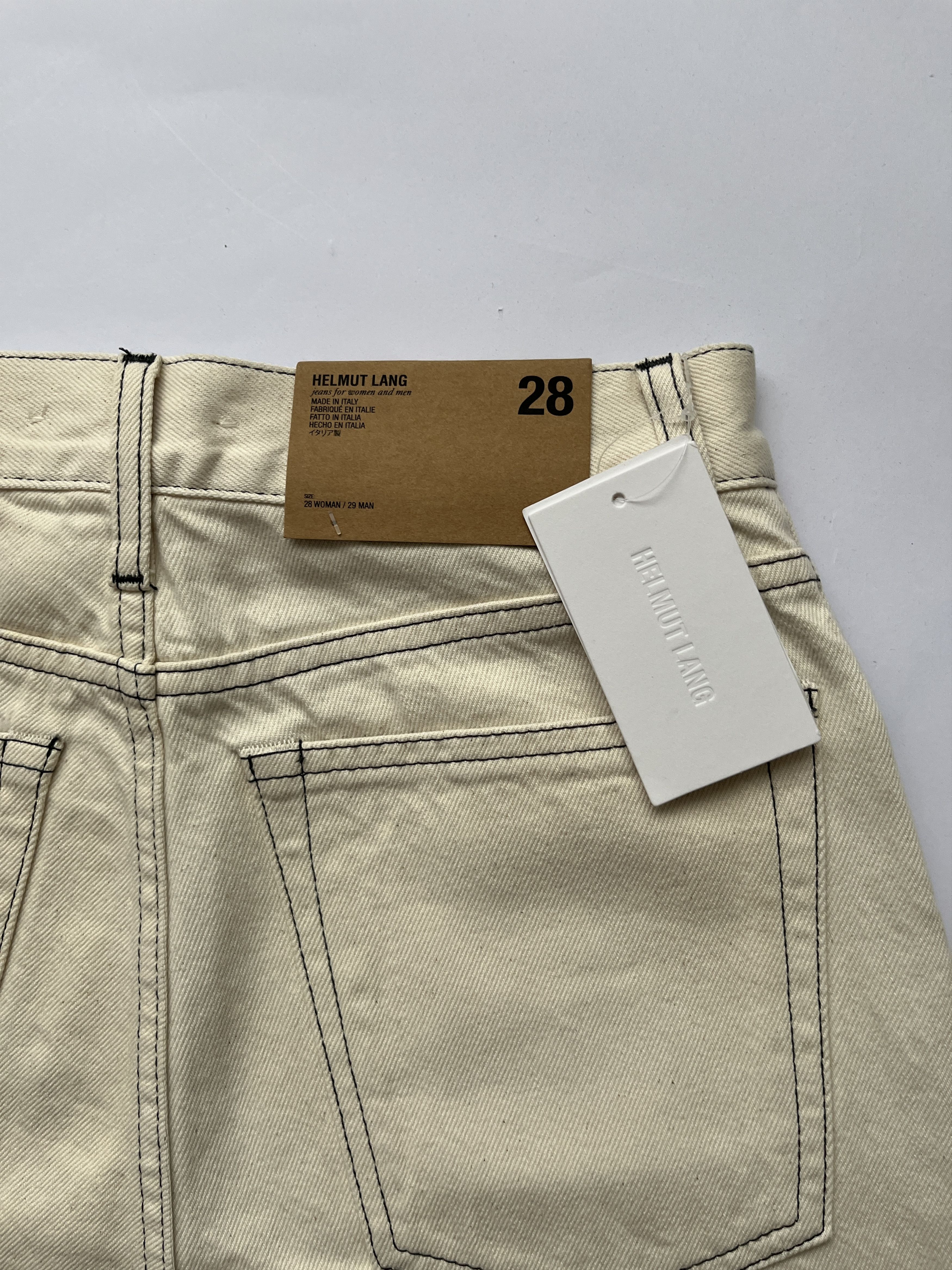 Helmut Lang ⚡️QUICK SALE⚡️Helmut Lang Natural Cream Bootcut Denim Jeans Size 28" / US 6 / IT 42 - 3 Thumbnail