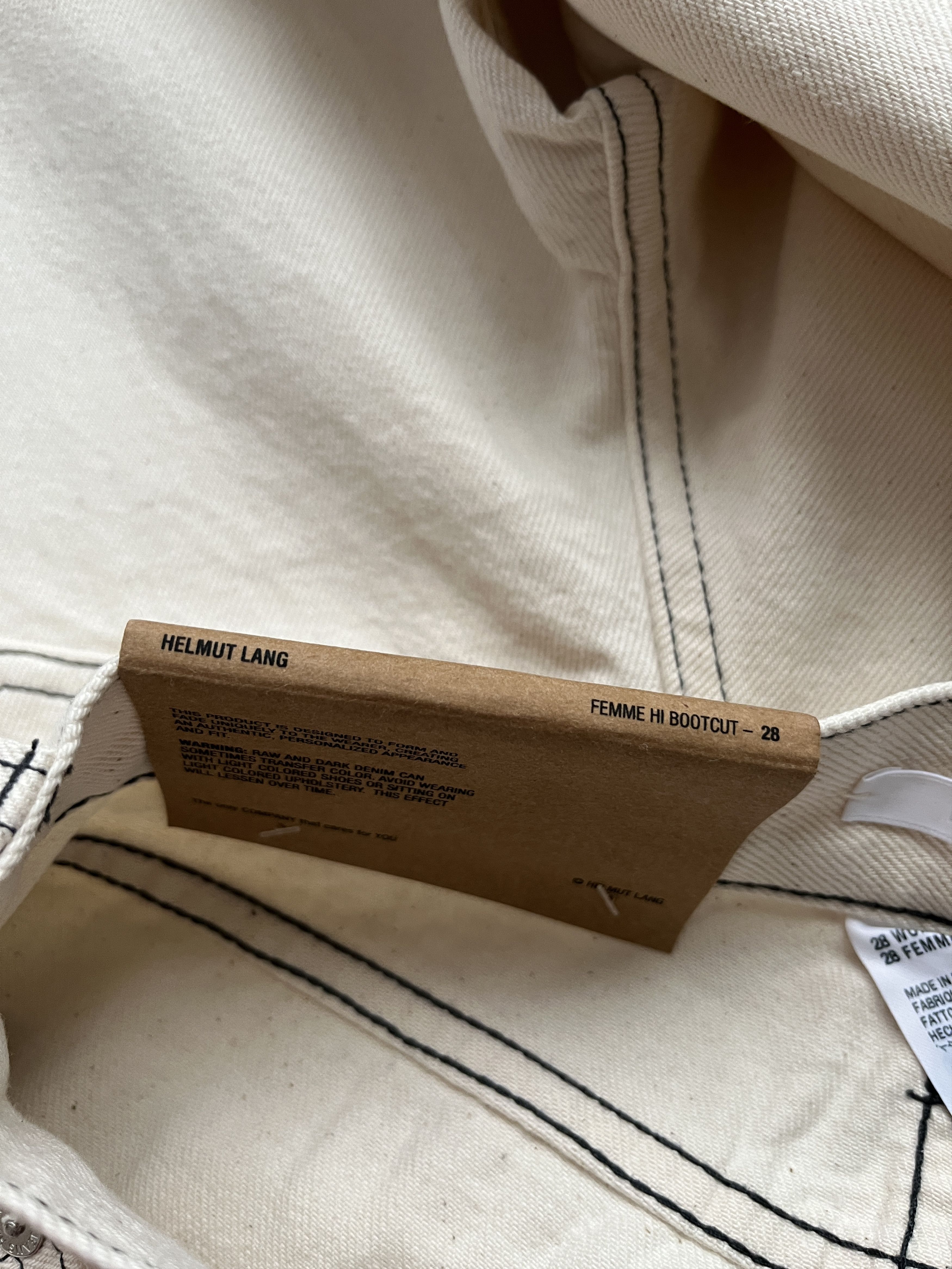 Helmut Lang ⚡️QUICK SALE⚡️Helmut Lang Natural Cream Bootcut Denim Jeans Size 28" / US 6 / IT 42 - 4 Thumbnail