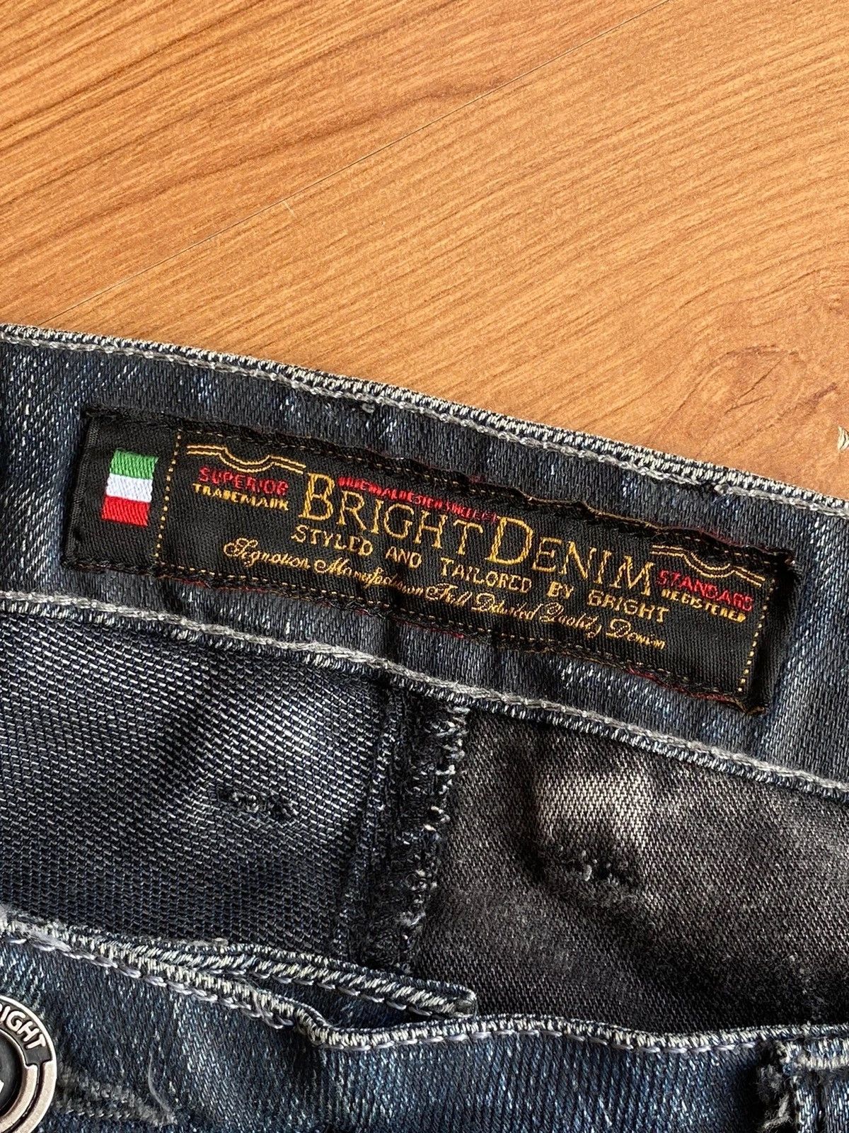 Vintage Ed Hardy Style Embroidered Logos Denim Pants