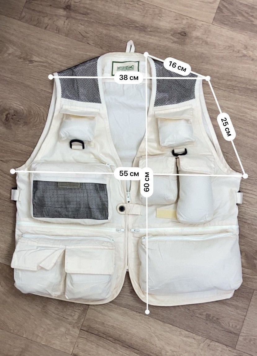 Japanese Brand 1980s MIZUNO BAGGY ARCHIVE MULTIPOCKET BONDAGE VEST - № 2027 Size US L / EU 52-54 / 3 - 15 Thumbnail