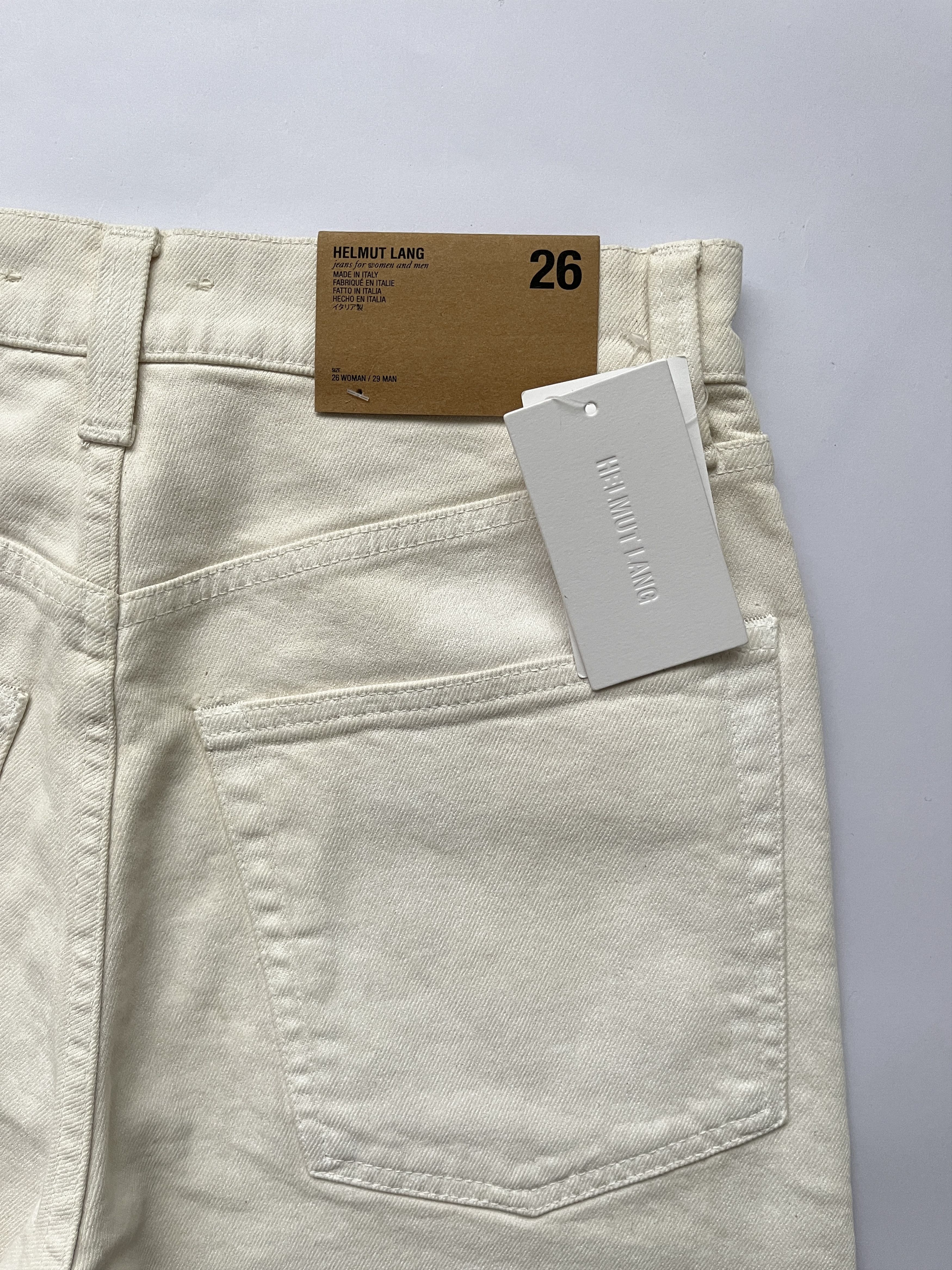 Helmut Lang ⚡️QUICK SALE⚡️Helmut Lang White Straight Denim Jeans Size 26" / US 2 / IT 38 - 3 Thumbnail