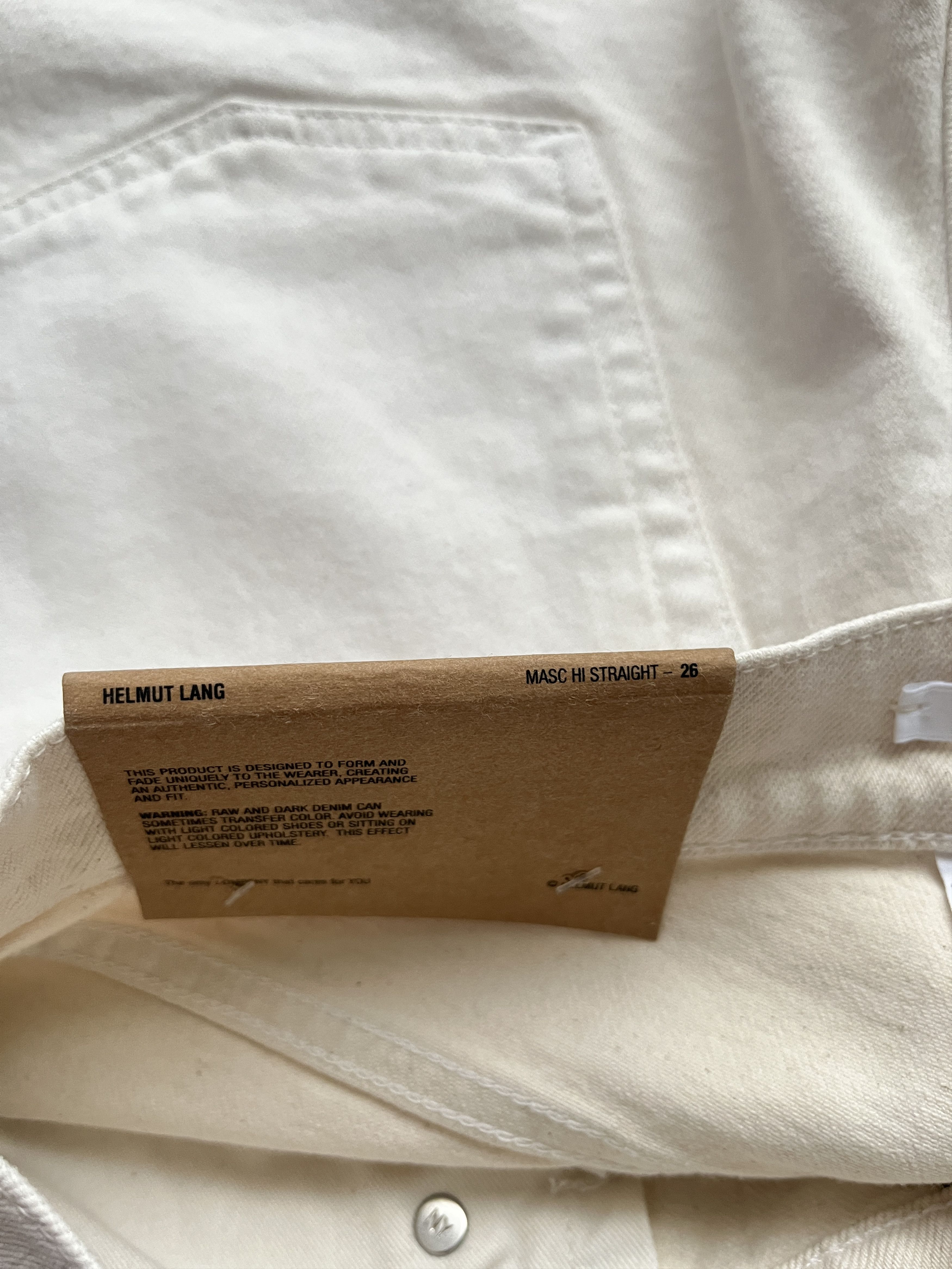 Helmut Lang ⚡️QUICK SALE⚡️Helmut Lang White Straight Denim Jeans Size 26" / US 2 / IT 38 - 6 Thumbnail