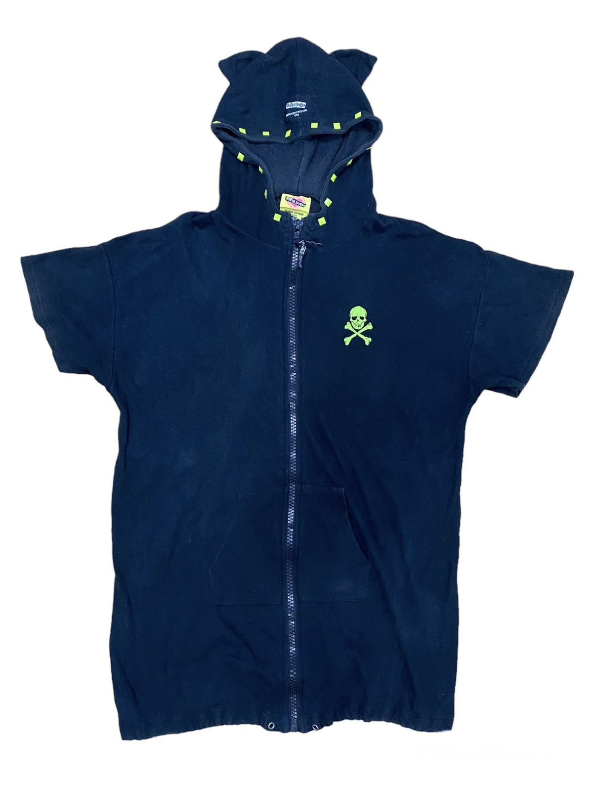 Seditionaries 2000s Super Lovers Bunny Ears Zip Hoodie Jacket Size US L / EU 52-54 / 3 - 1 Thumbnail