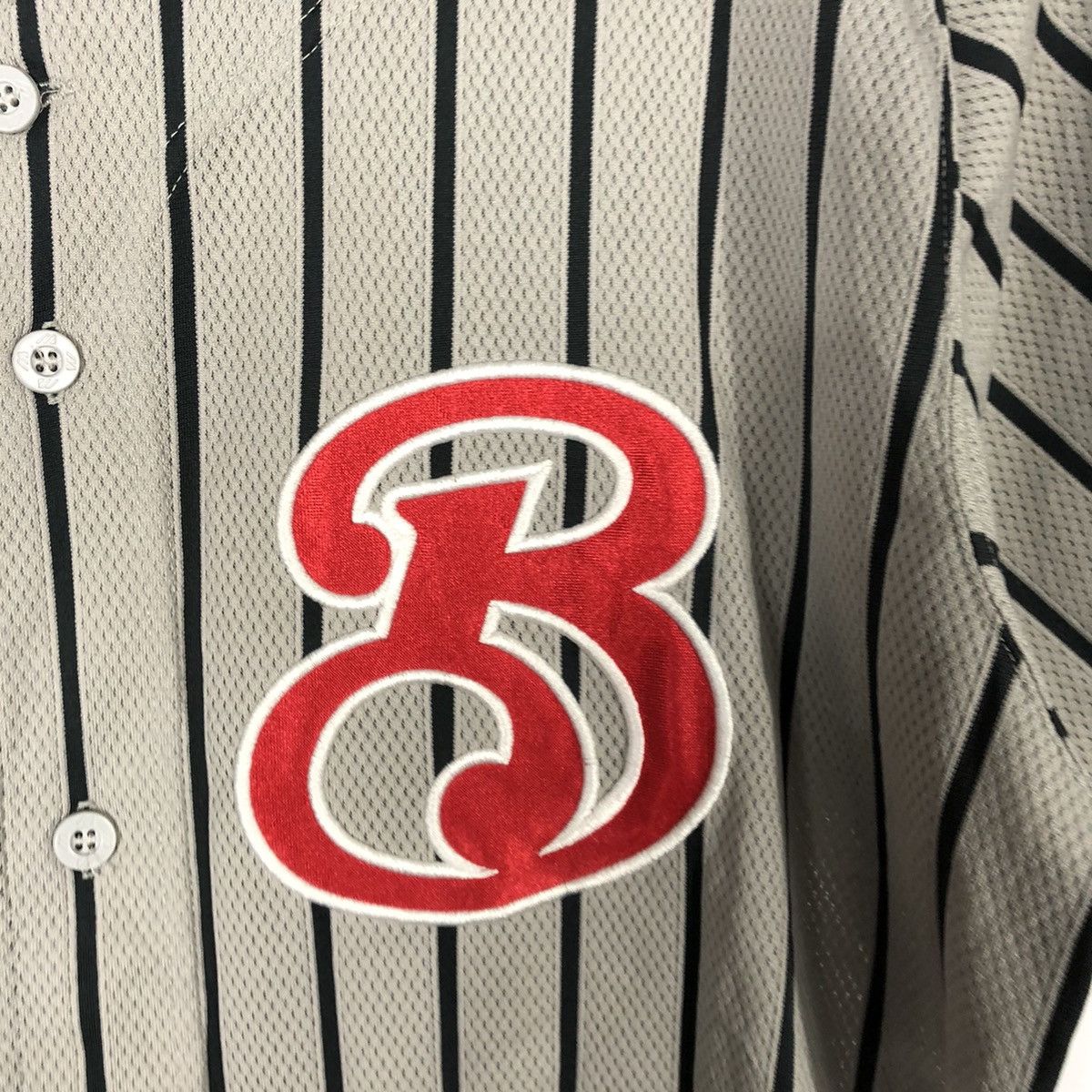 Japanese Brand × Mizuno × Vintage 🔥Rare🔥Japanese Mizuno Iconic Number 7 Stripe Baseball Jersey Size US L / EU 52-54 / 3 - 4 Thumbnail