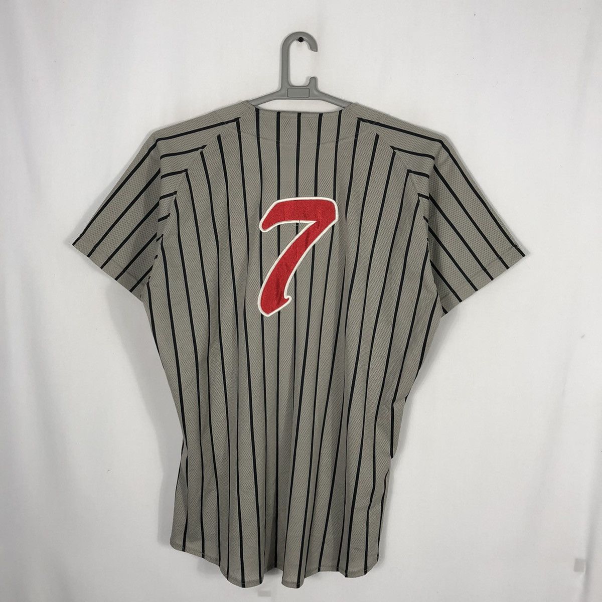 Japanese Brand × Mizuno × Vintage 🔥Rare🔥Japanese Mizuno Iconic Number 7 Stripe Baseball Jersey Size US L / EU 52-54 / 3 - 5 Thumbnail
