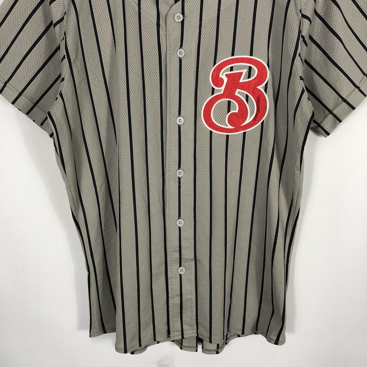 Japanese Brand × Mizuno × Vintage 🔥Rare🔥Japanese Mizuno Iconic Number 7 Stripe Baseball Jersey Size US L / EU 52-54 / 3 - 3 Thumbnail