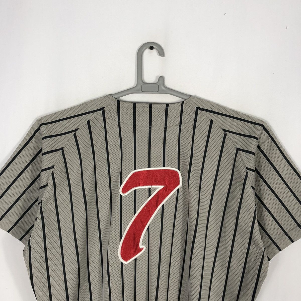 Japanese Brand × Mizuno × Vintage 🔥Rare🔥Japanese Mizuno Iconic Number 7 Stripe Baseball Jersey Size US L / EU 52-54 / 3 - 6 Thumbnail