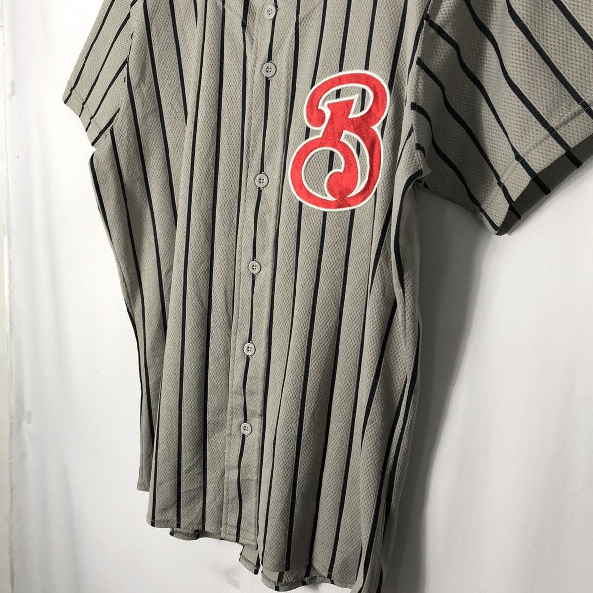Japanese Brand × Mizuno × Vintage 🔥Rare🔥Japanese Mizuno Iconic Number 7 Stripe Baseball Jersey Size US L / EU 52-54 / 3 - 8 Thumbnail