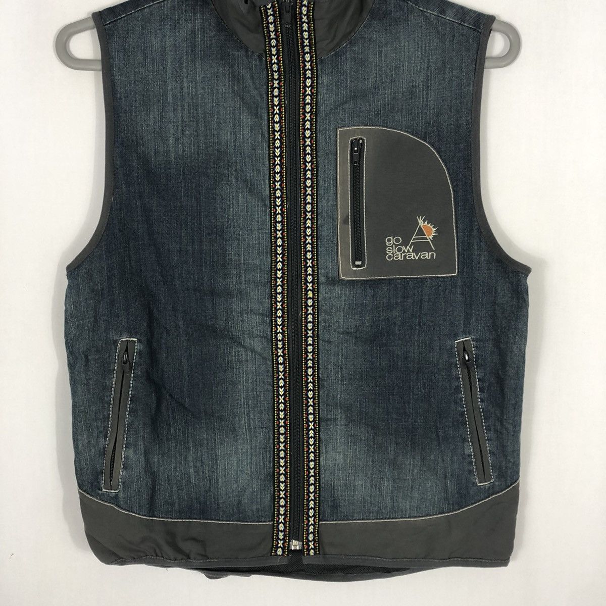 Japanese Brand × Vintage × go slow caravan 🔥Rare🔥Vintage Go Slow Caravan Outdoor Tactical Denim Vest Size US S / EU 44-46 / 1 - 3 Thumbnail