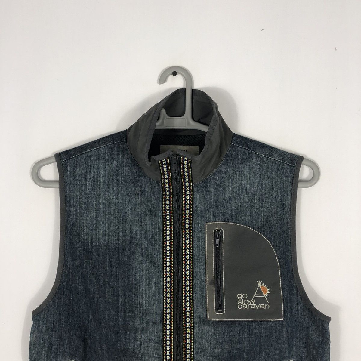 Japanese Brand × Vintage × go slow caravan 🔥Rare🔥Vintage Go Slow Caravan Outdoor Tactical Denim Vest Size US S / EU 44-46 / 1 - 2 Thumbnail