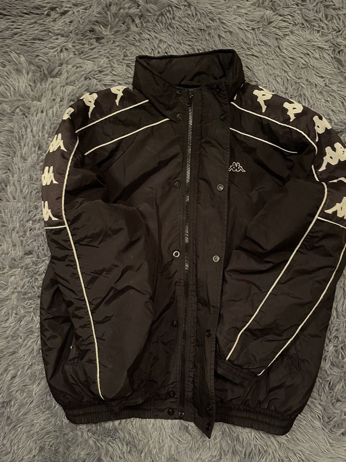 Kappa × Vintage Kappa 90s vintage multilogo striped jacket Size US L / EU 52-54 / 3 - 4 Thumbnail