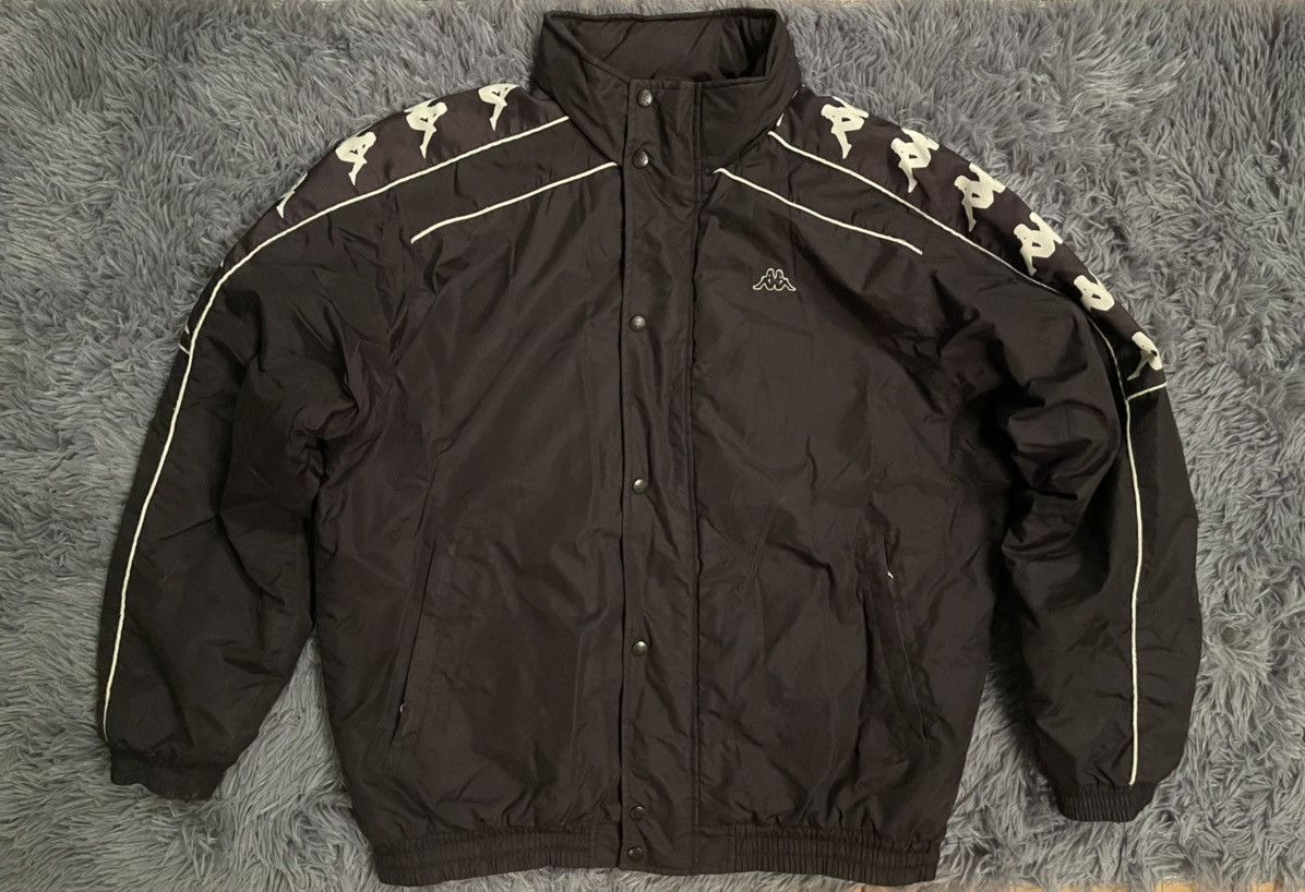 Kappa × Vintage Kappa 90s vintage multilogo striped jacket Size US L / EU 52-54 / 3 - 2 Thumbnail
